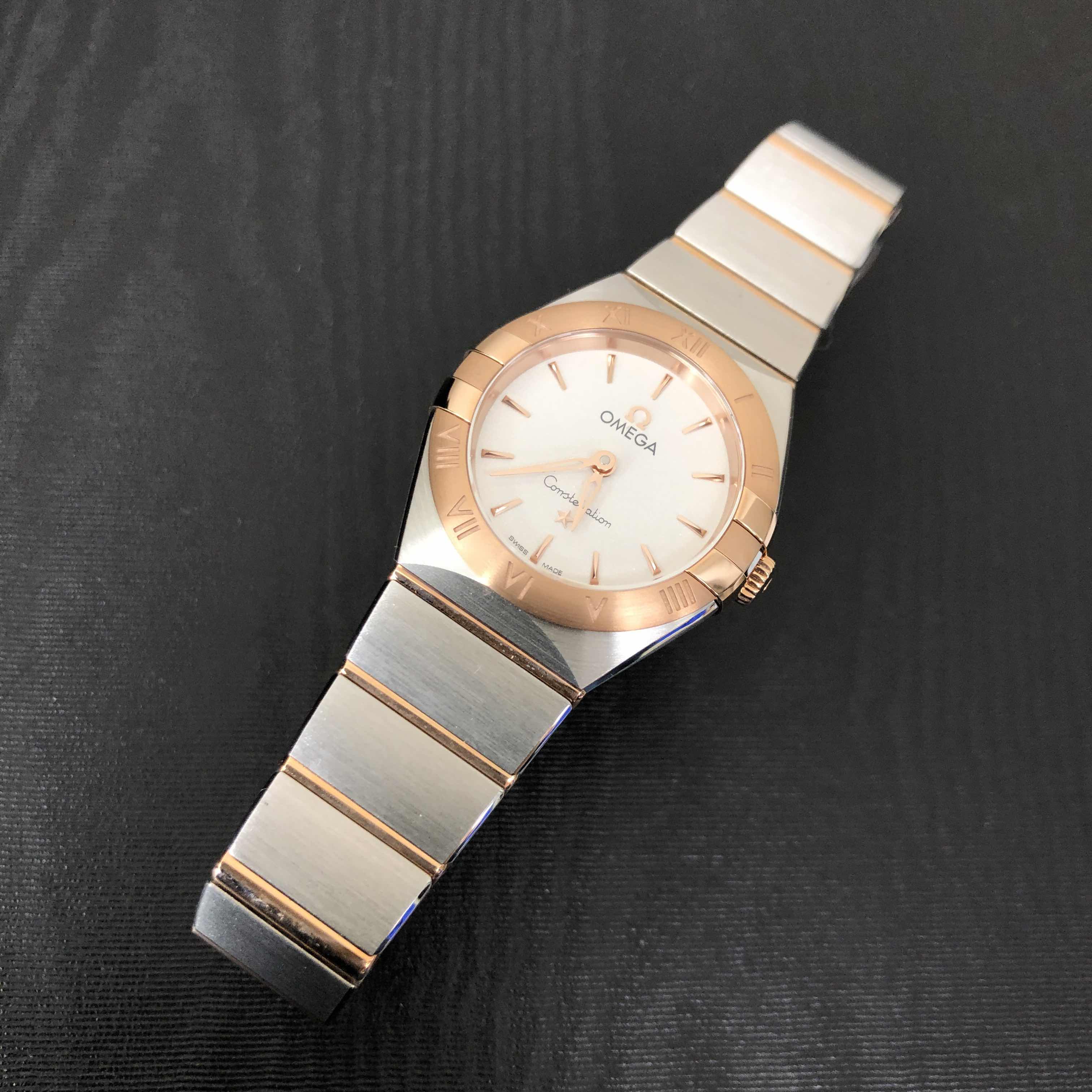 Omega 131.20.25.60.02.001 CONSTELLATION Quartz 18kt Rose Gold & Steel