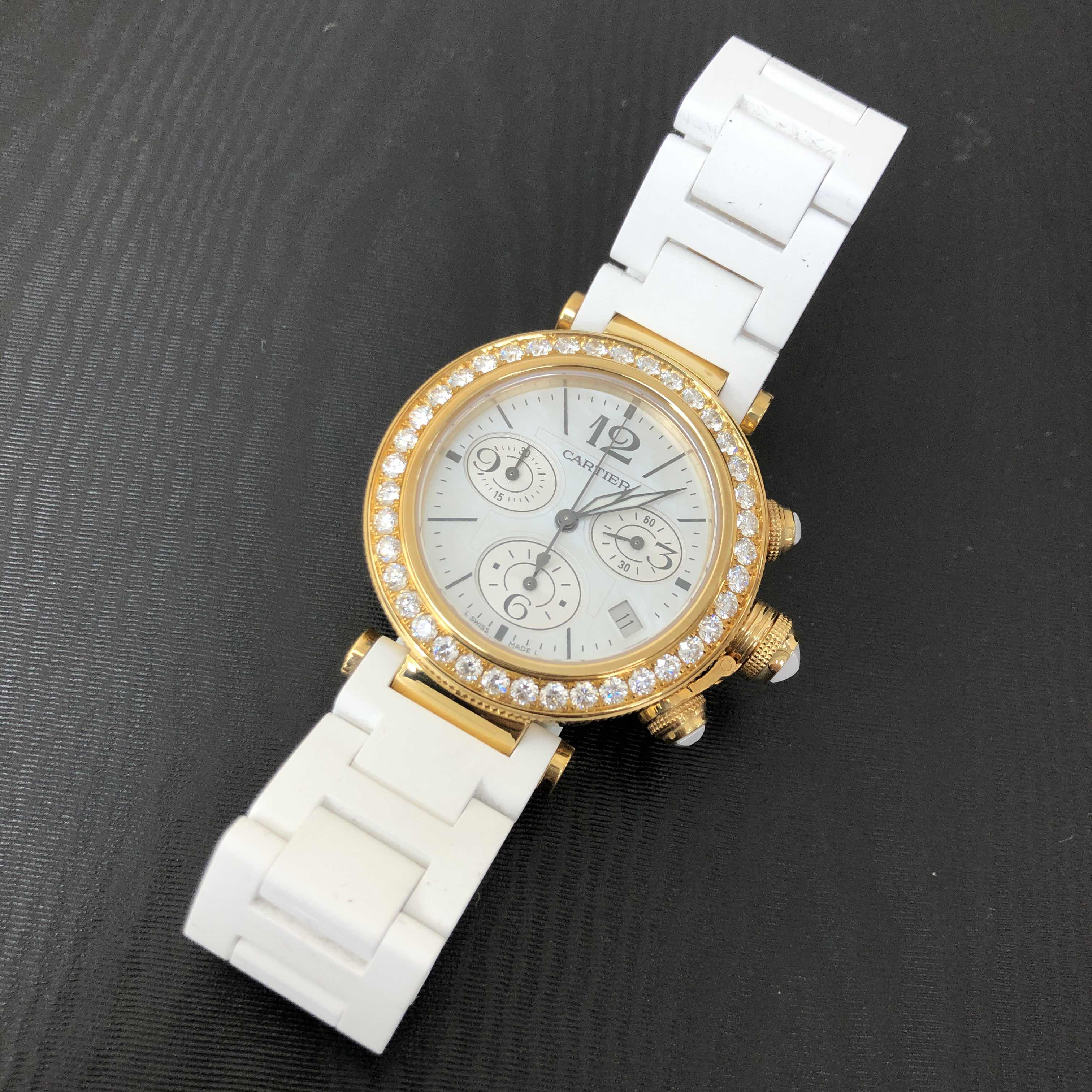Cartier WJ130009 PASHA DE CARTIER Quartz 18kt Gold & Diamond