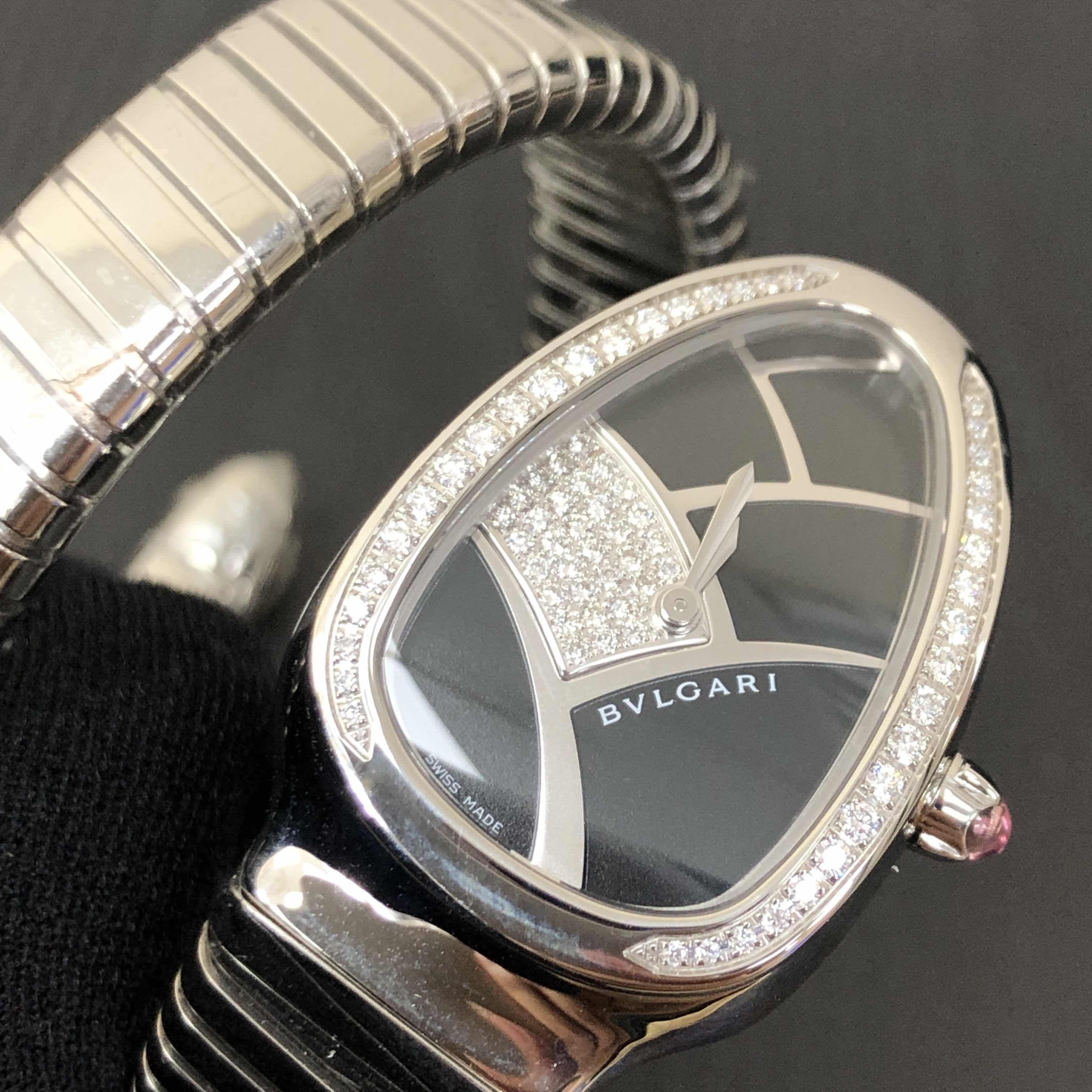 Bulgari SP35BD1SDS.1T SERPENTI Quartz Stainless Steel & Diamonds