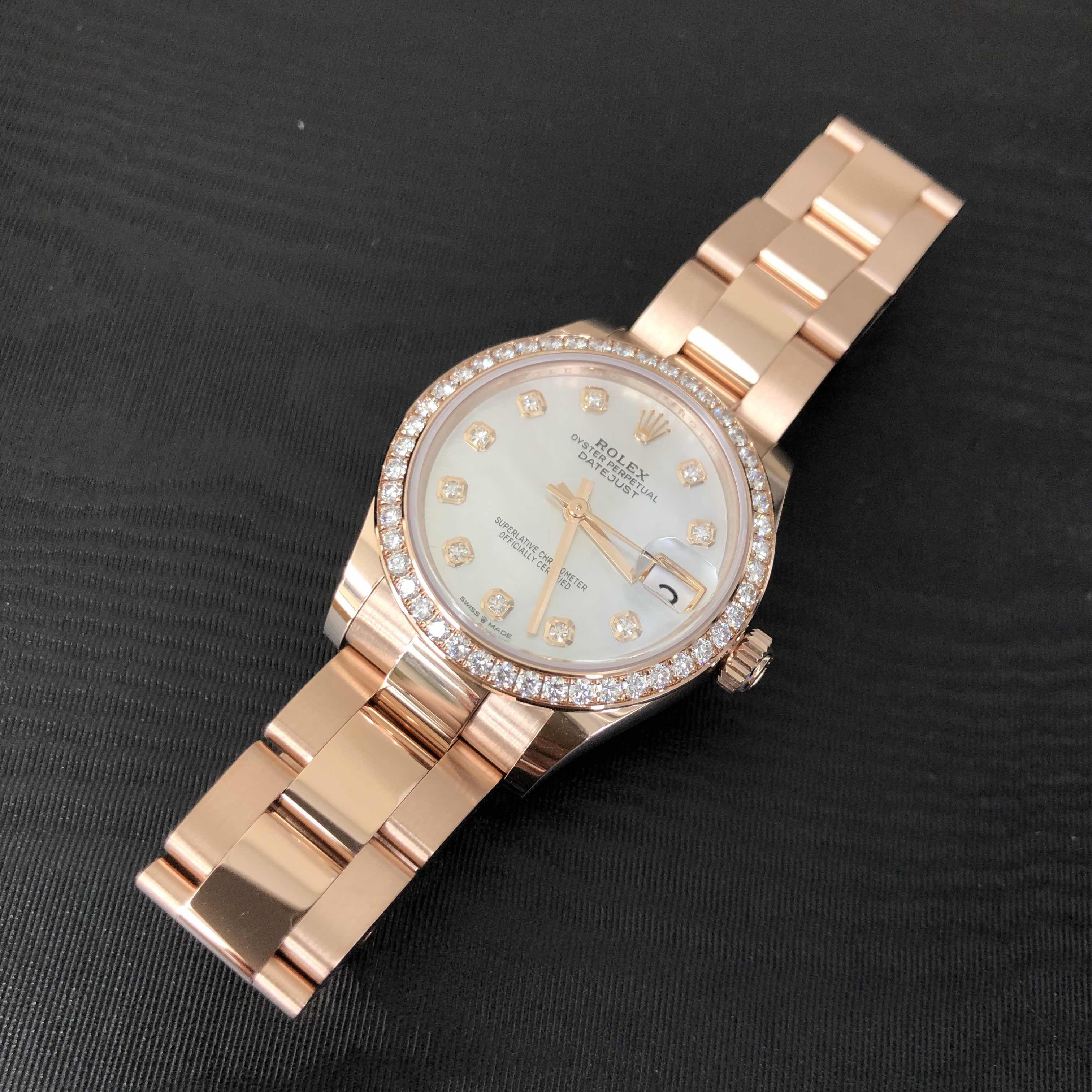Rolex 278285RBR-0011 DATEJUST Automatic 18kt Rose Gold & Diamonds