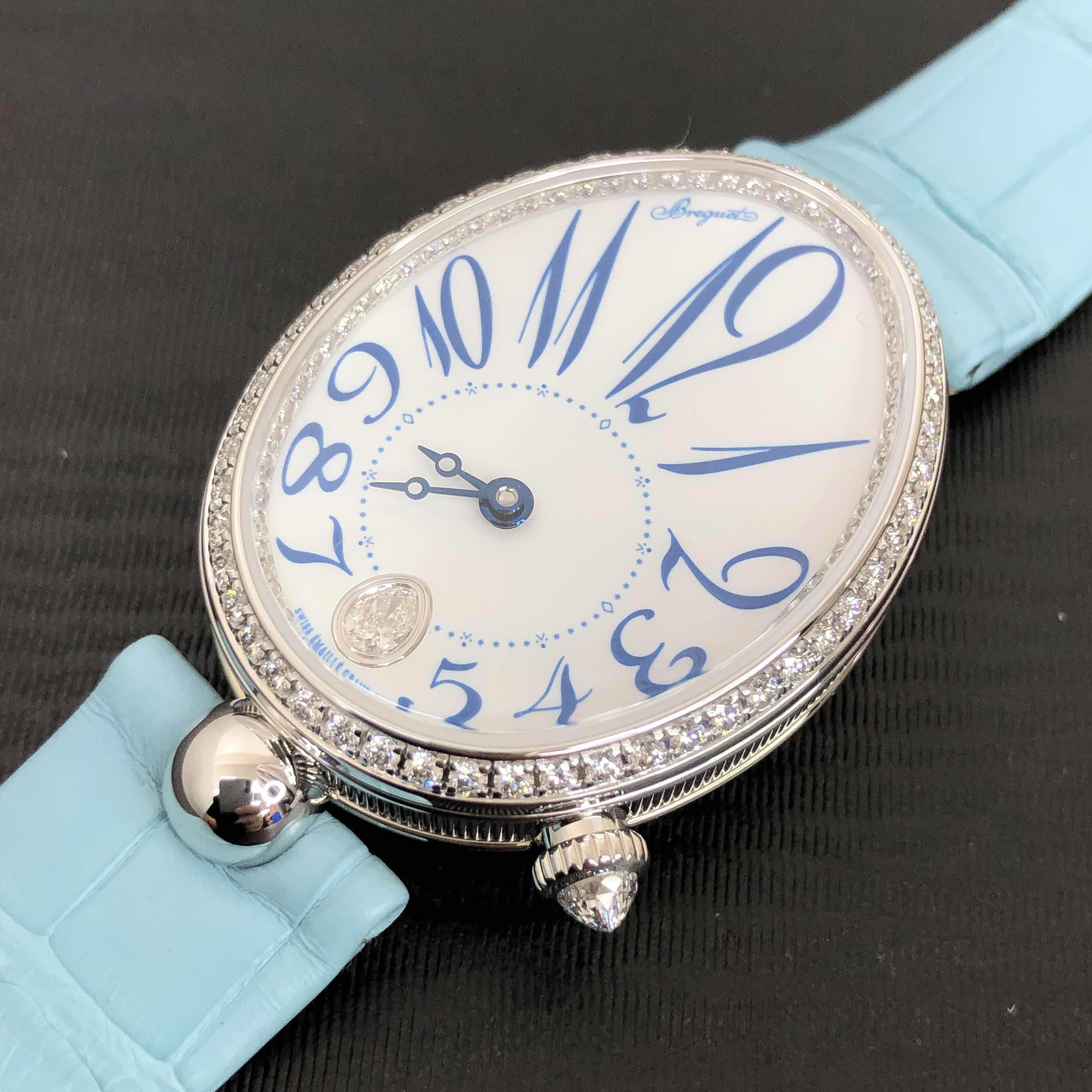 Breguet 8918BB/28/964/D00D REINE DE NAPLES Automatic 18kt White Gold & Diamond