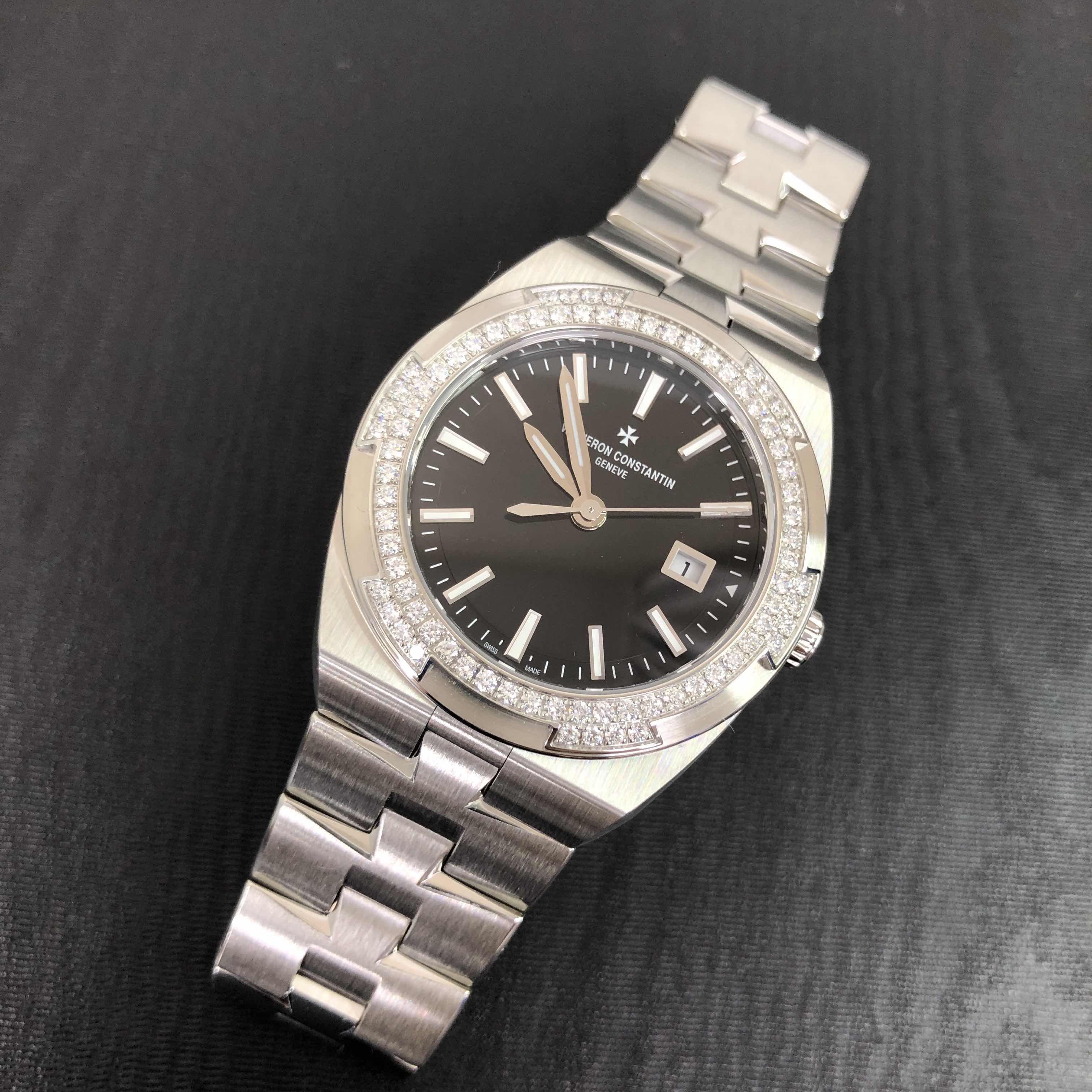 Vacheron Constantin 1205V/100A-B591 OVERSEAS Quartz Stainless Steel & Diamonds