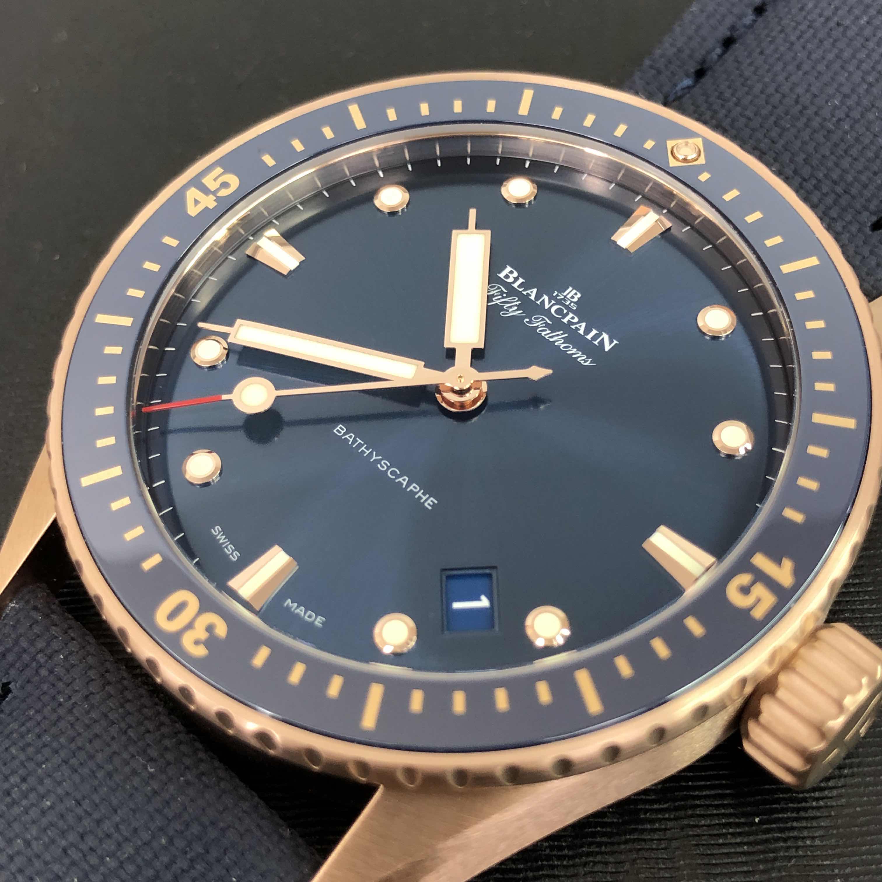 Blancpain 5000-36S40-O52A FIFTY FATHOMS Automatic 18kt Rose Gold