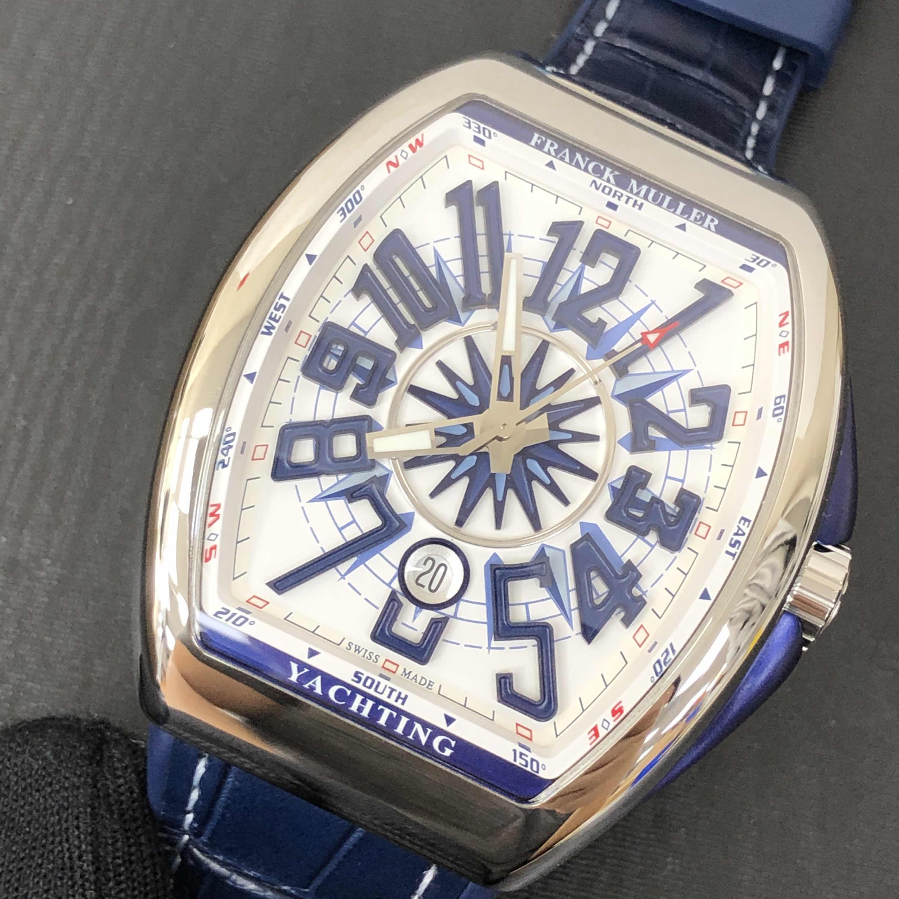 Franck Muller V 45 SC DT YACHTING (AC.BL) - WHITE VANGUARD Automatic Stainless Steel