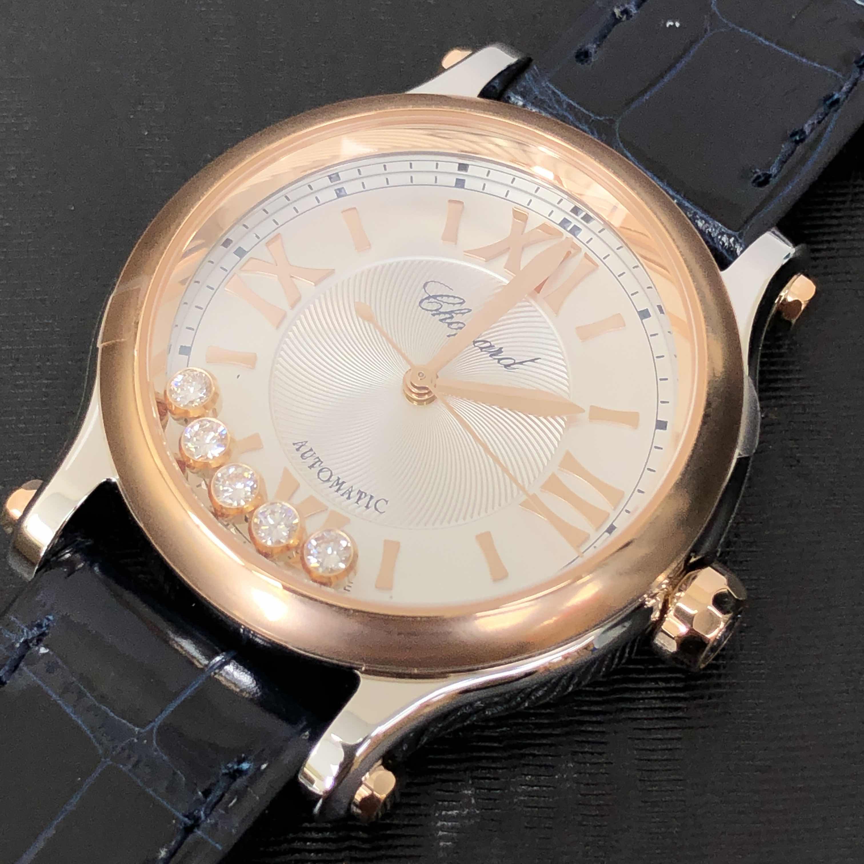 Chopard 278608-6001 HAPPY SPORT Automatic 18kt Rose Gold & Steel