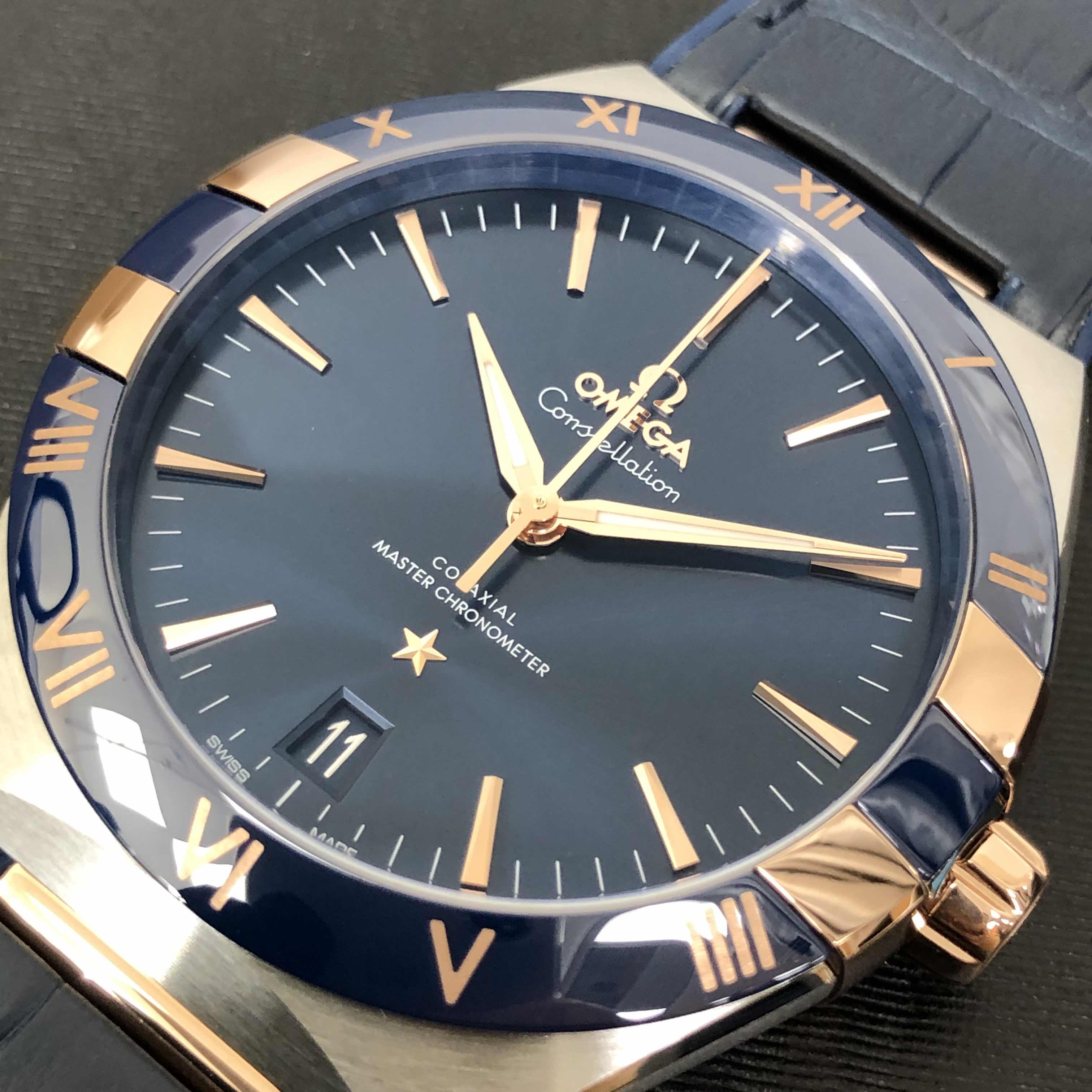 Omega 131.23.41.21.03.001 CONSTELLATION Automatic 18kt Rose Gold & Steel