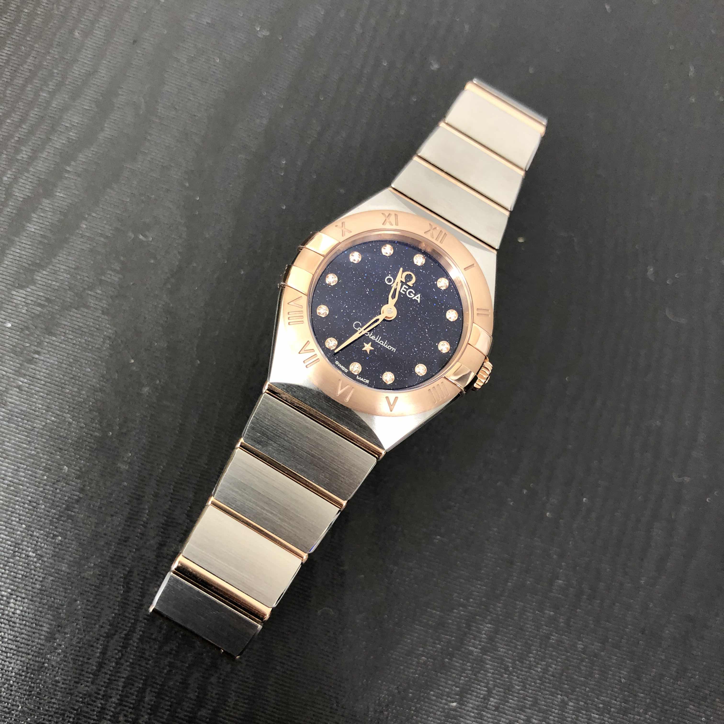 Omega 131.20.25.60.53.002 CONSTELLATION Quartz 18kt Rose Gold & Steel