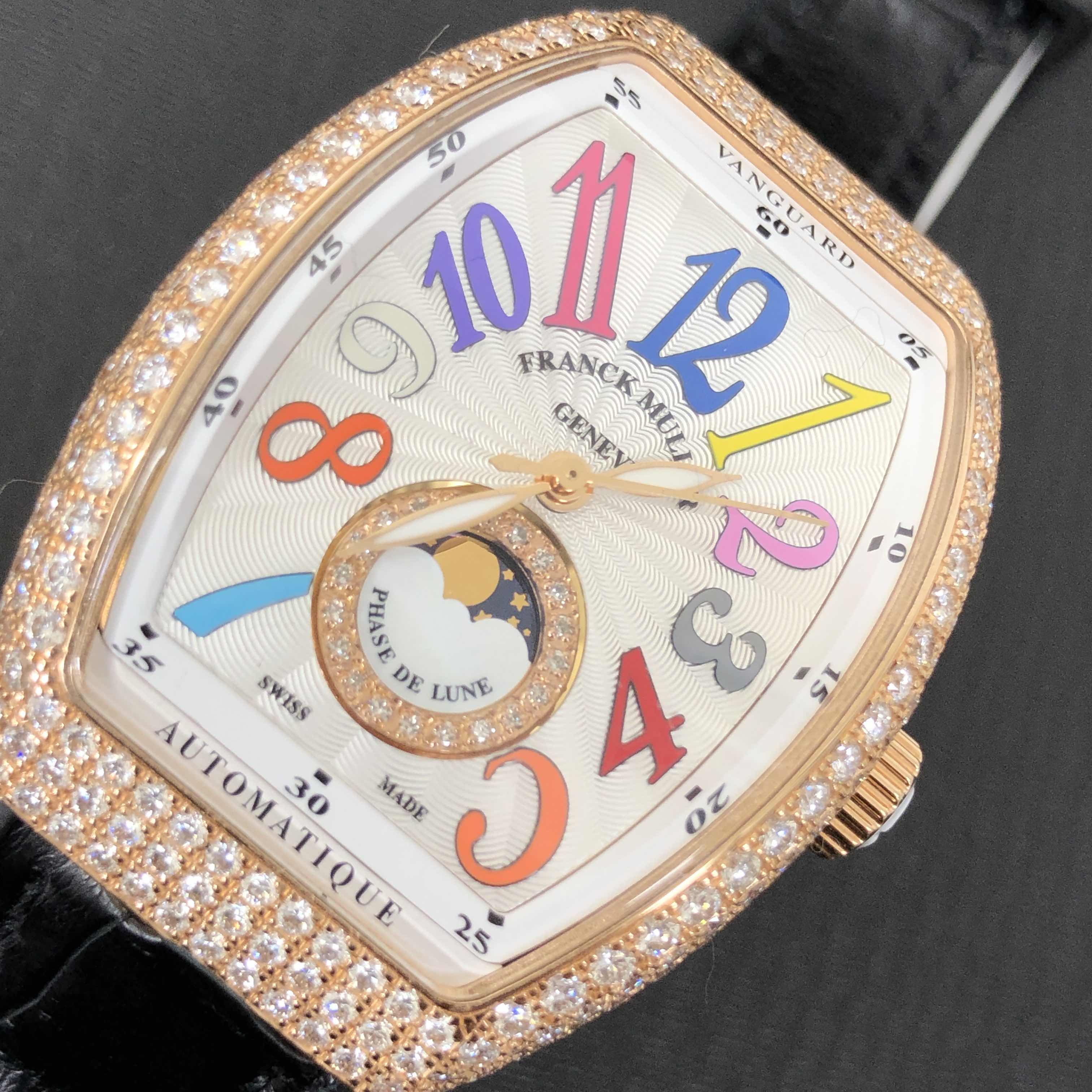 Franck Muller V 32 SC AT FO L D CD 1R COL DRM (5N.BC) VANGUARD Automatic 18kt Rose Gold & Diamonds