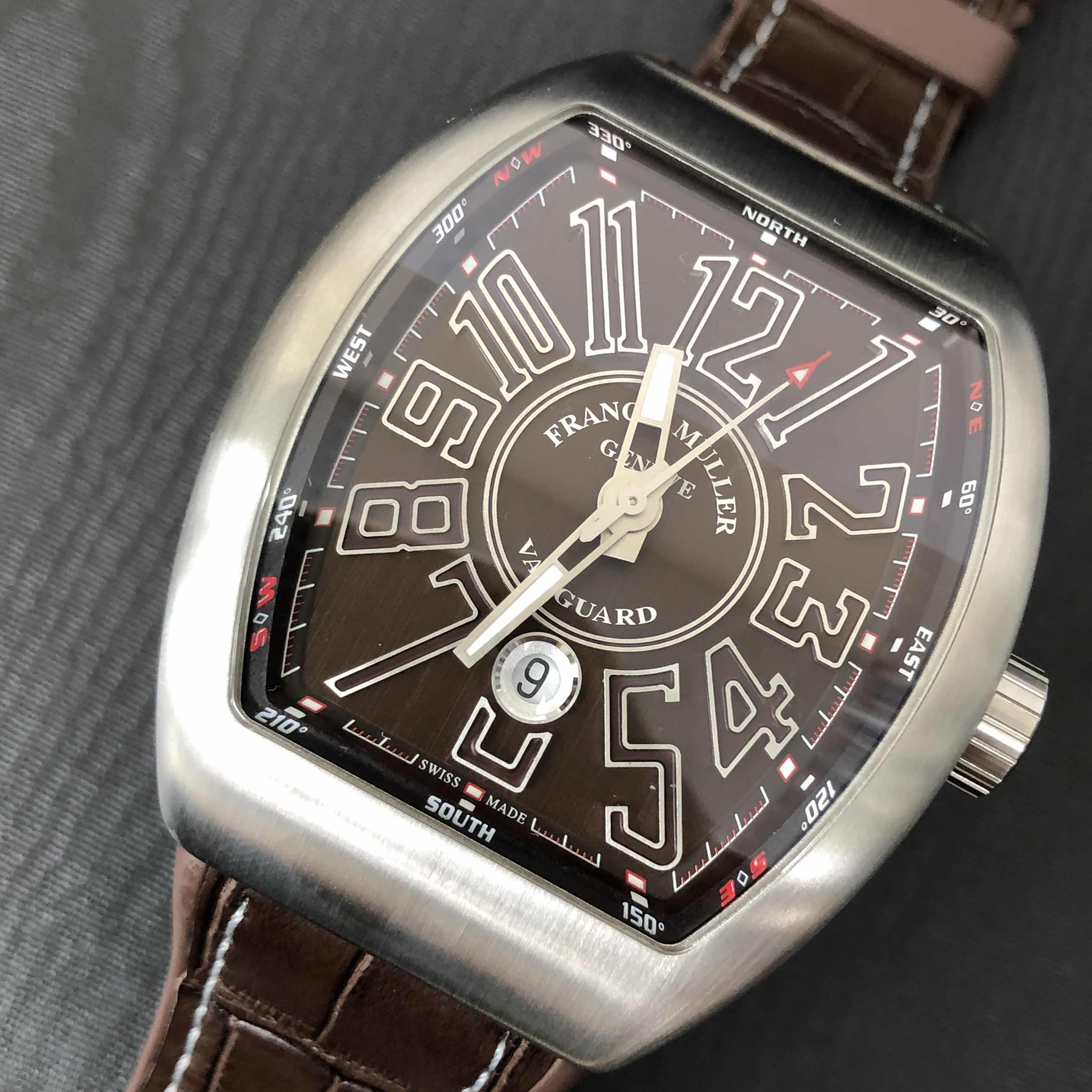 Franck Muller V 45 SC DT(AC.BR.BN) VANGUARD Automatic Stainless Steel