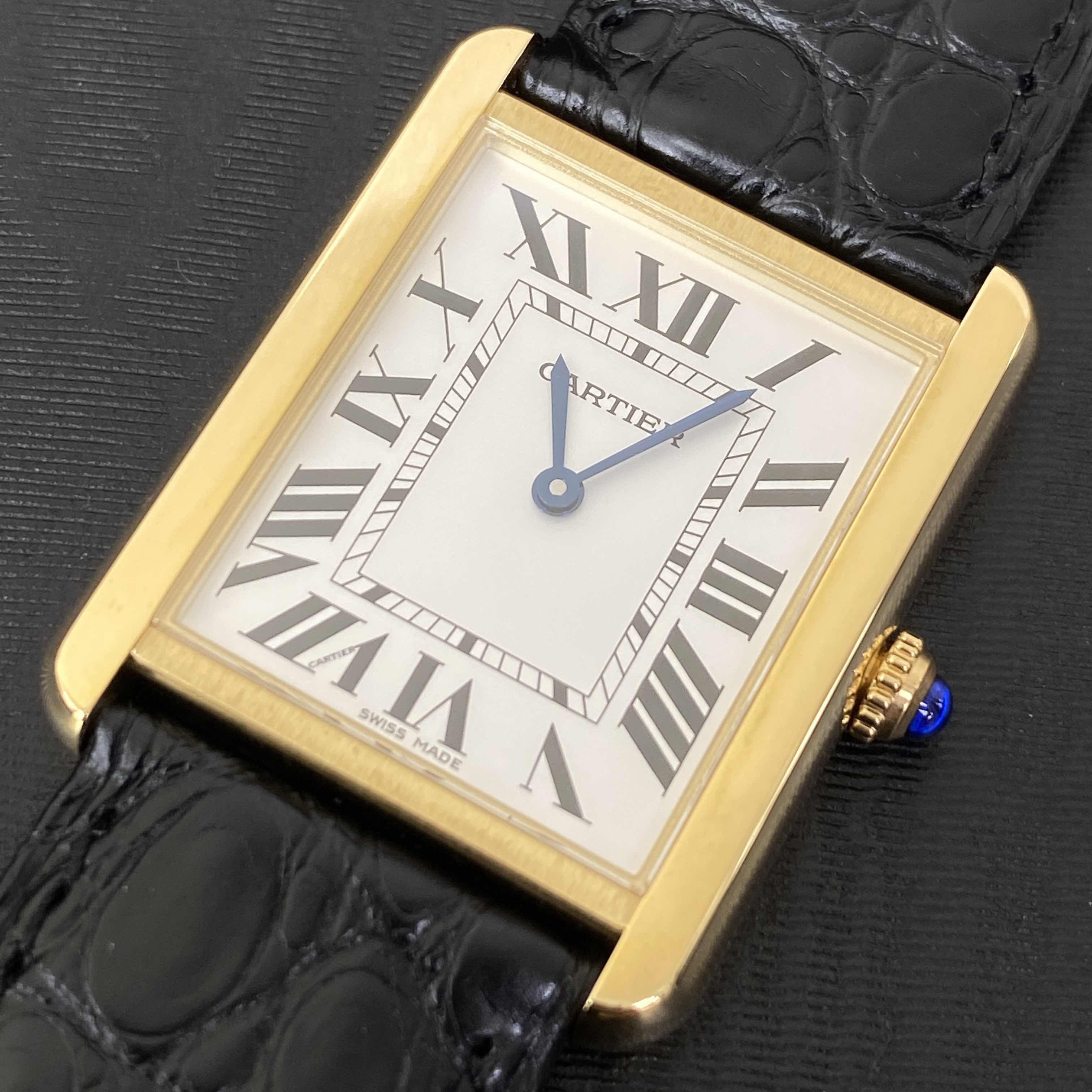 Cartier W5200004 TANK Quartz 18kt Yellow Gold
