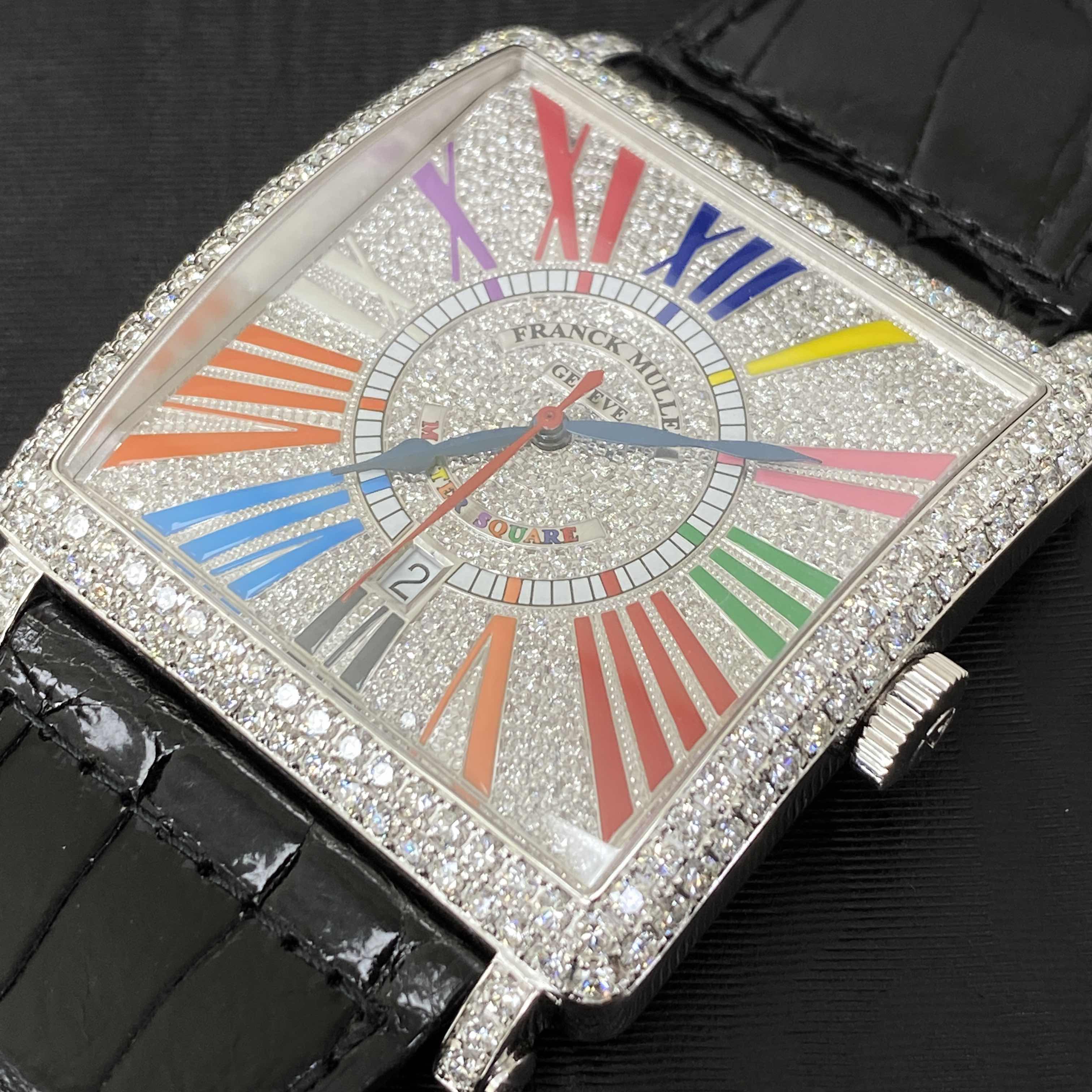 Franck Muller 6000 K SC DT D CD COL DRM (OG) MASTER SQUARE Automatic 18kt White Gold & Diamond