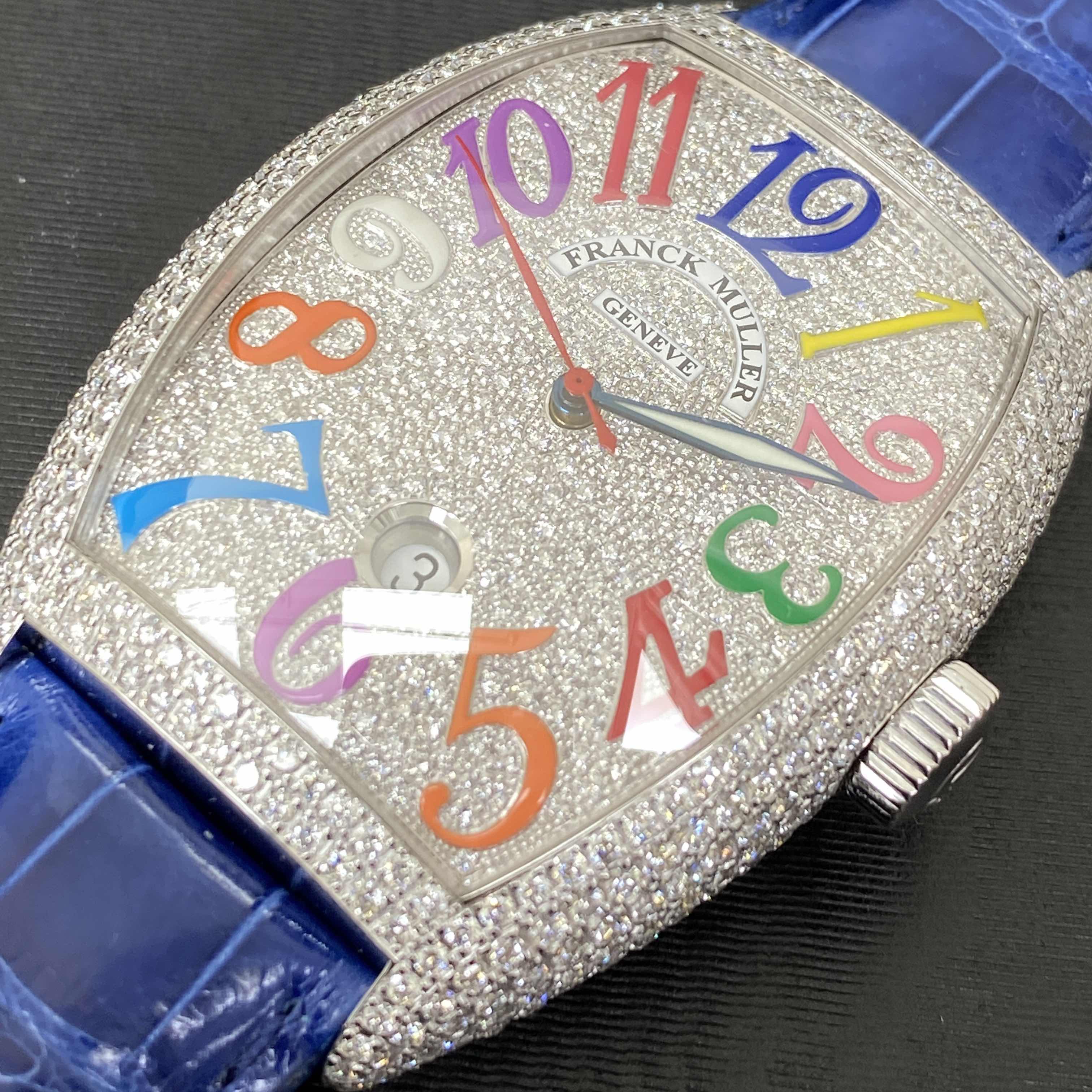 Franck Muller 8880 SC DT D6 CD COL DRM(OG)-BL COLOR DREAMS Automatic 18kt White Gold & Diamond