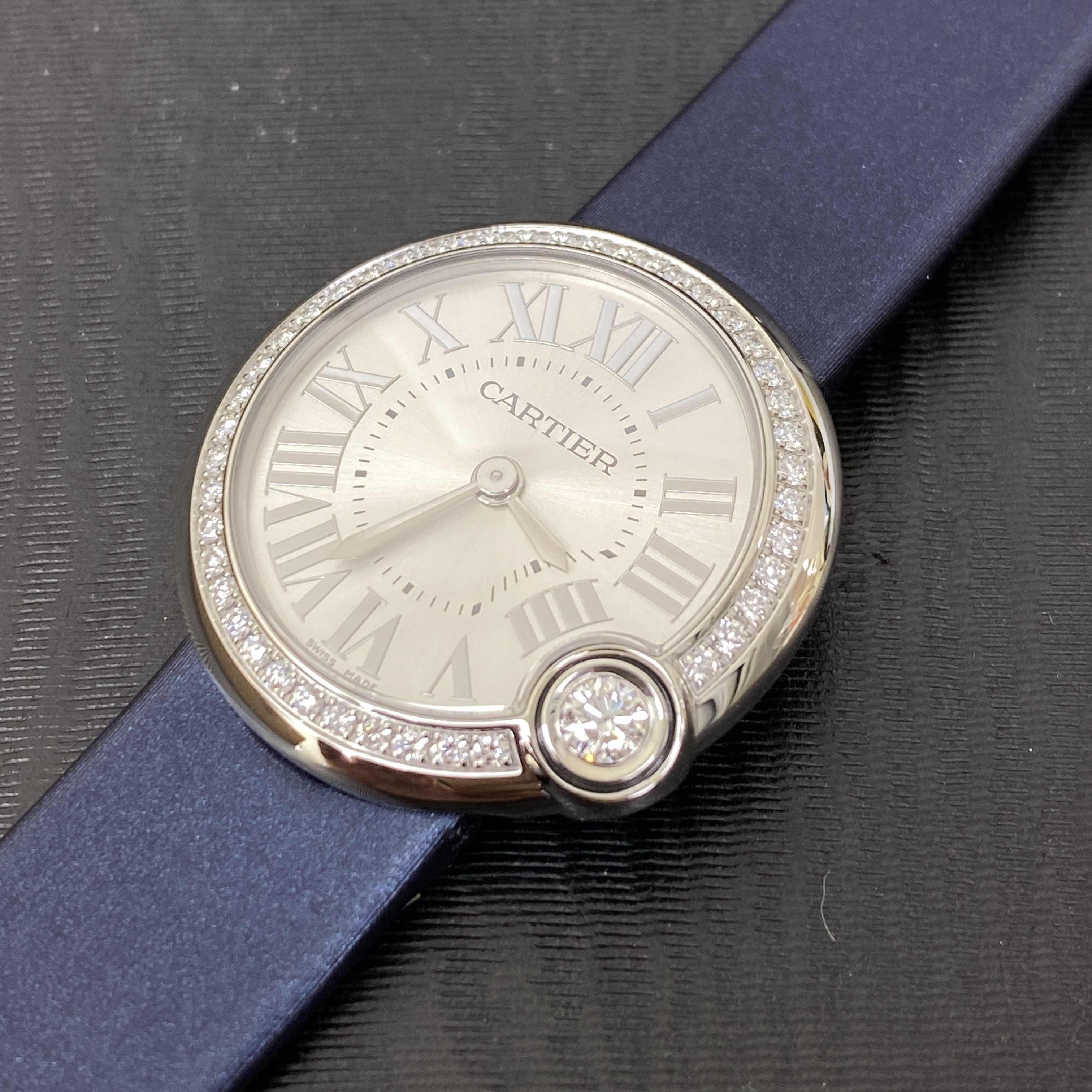 Cartier W4BL0003 BALLON BLANC DE CARTIER Quartz Stainless Steel & Diamonds