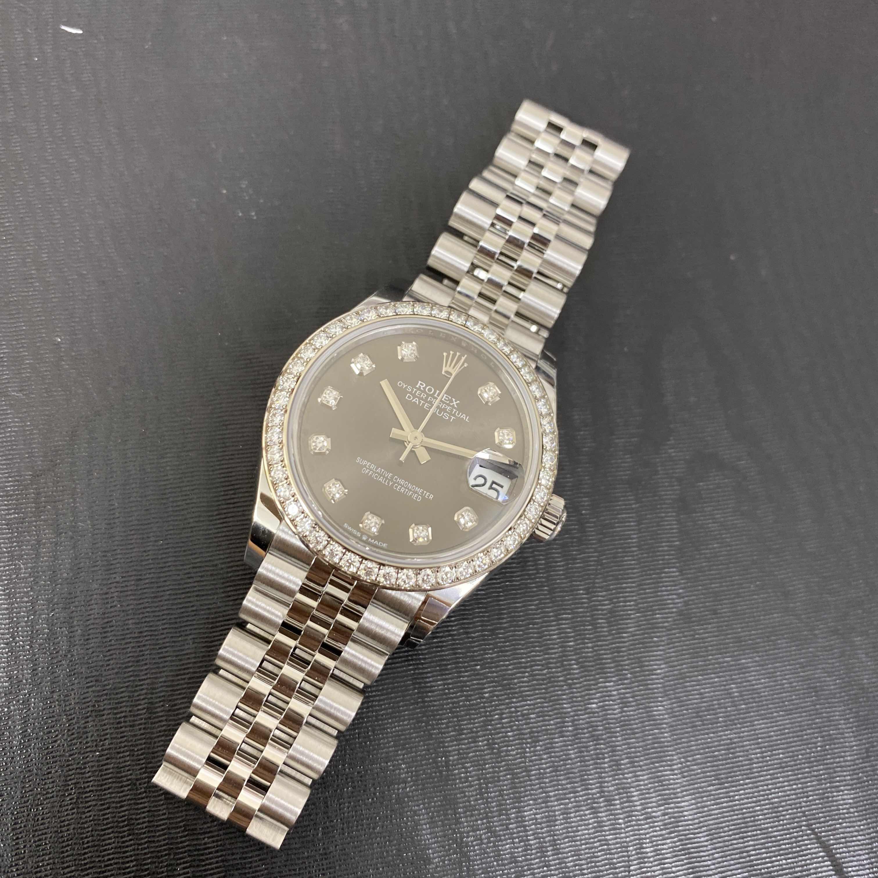 Rolex 278384RBR-0010 DATEJUST Automatic 18kt White Gold & Diamond & Steel
