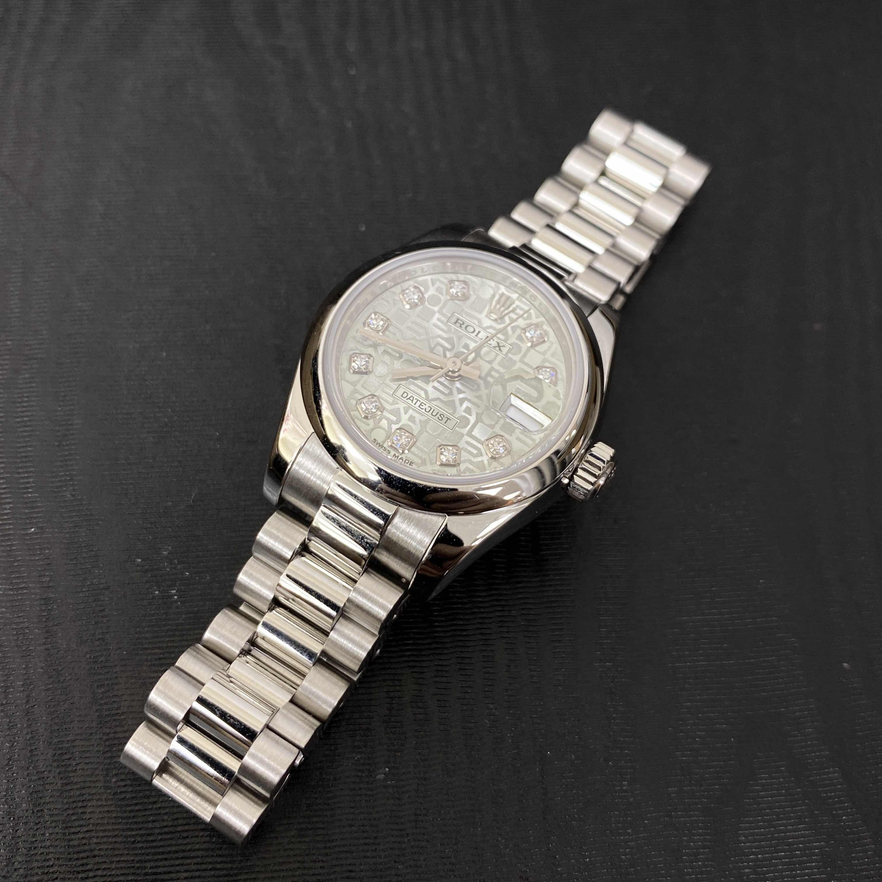 Rolex 179166JICEBLUE_P DAY-DATE Automatic Platinum