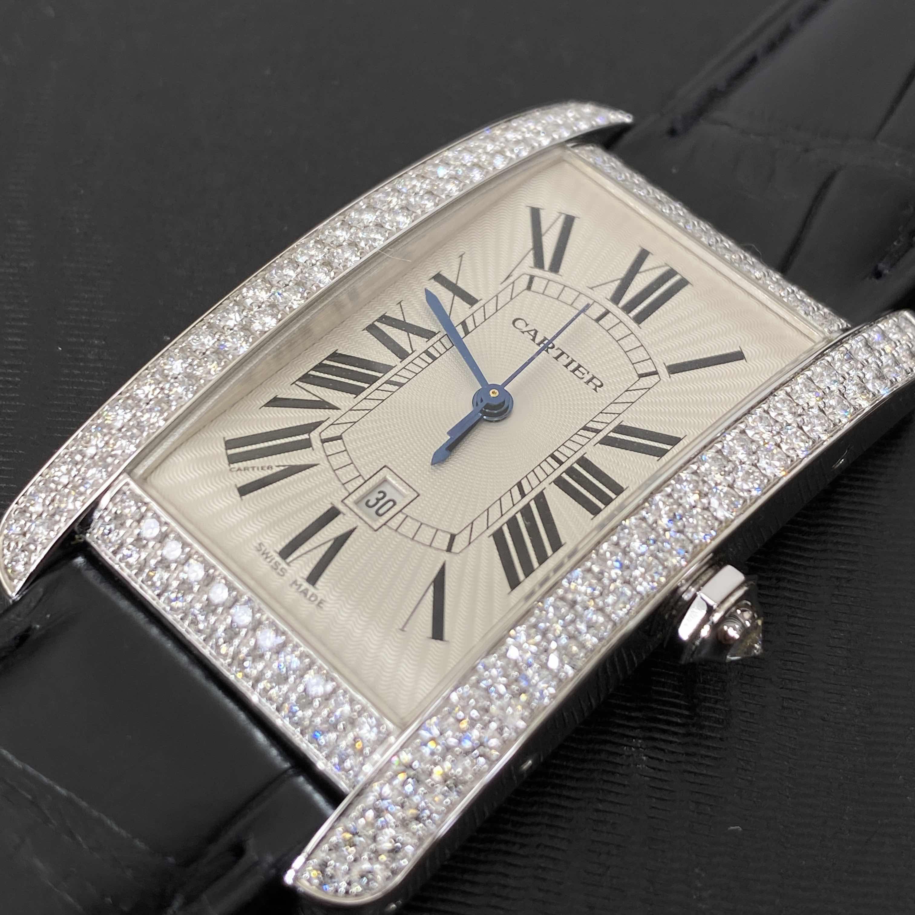 Cartier WB710004 TANK Automatic 18kt White Gold & Diamond