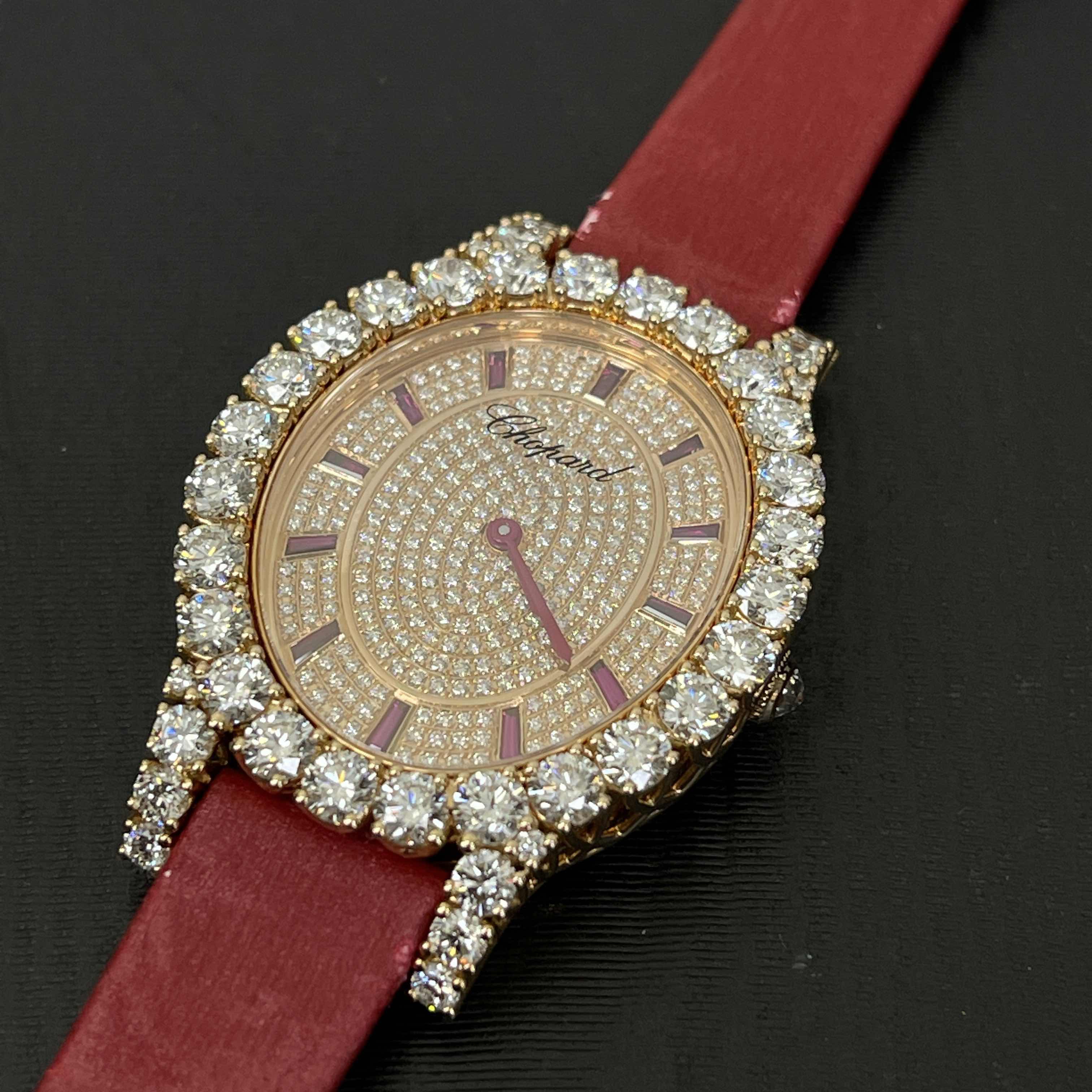 Chopard 139383-5001 HAPPY SPORT Quartz 18kt Rose Gold & Diamonds