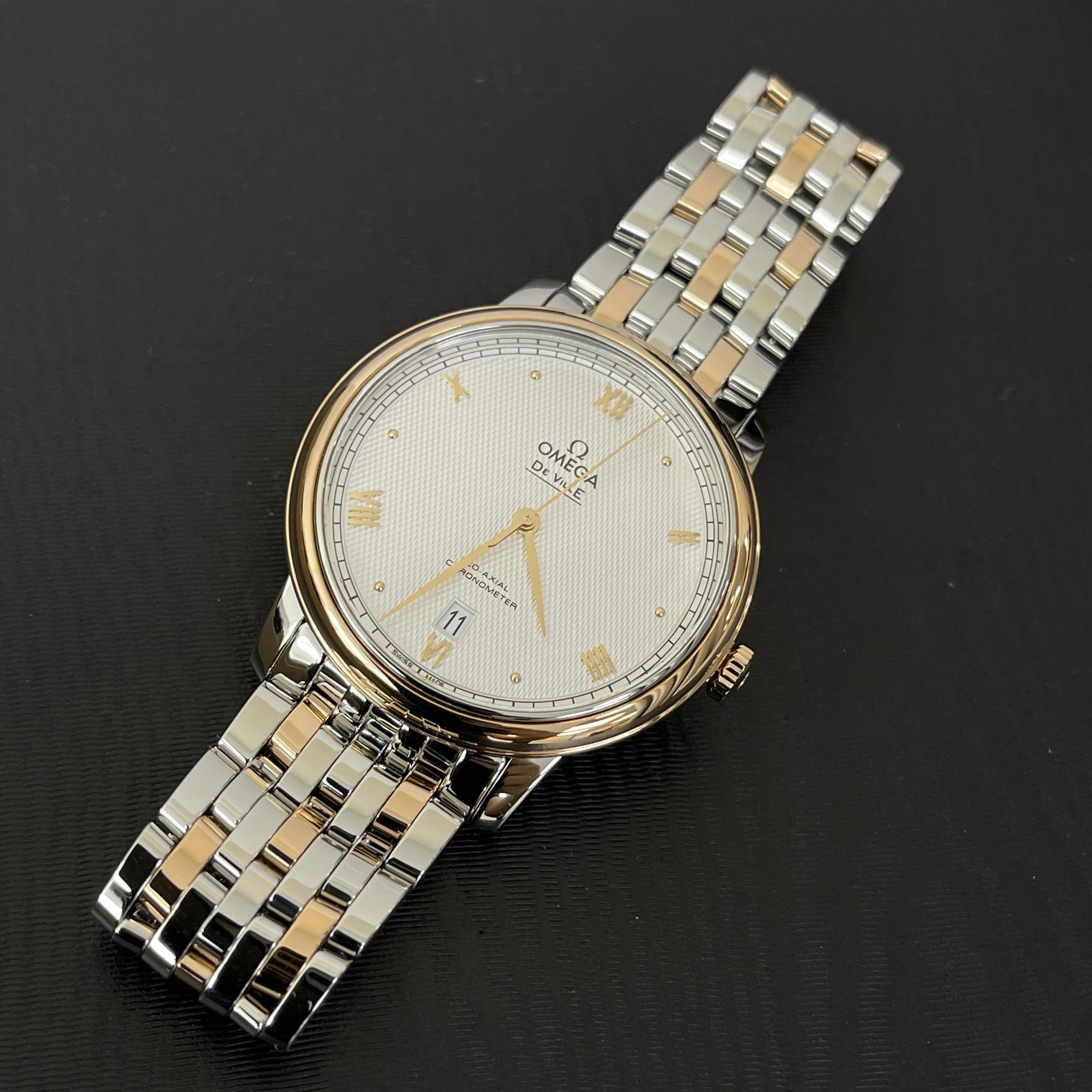 Omega 424.20.40.20.02.004 DE VILLE Automatic 18kt Rose Gold & Steel