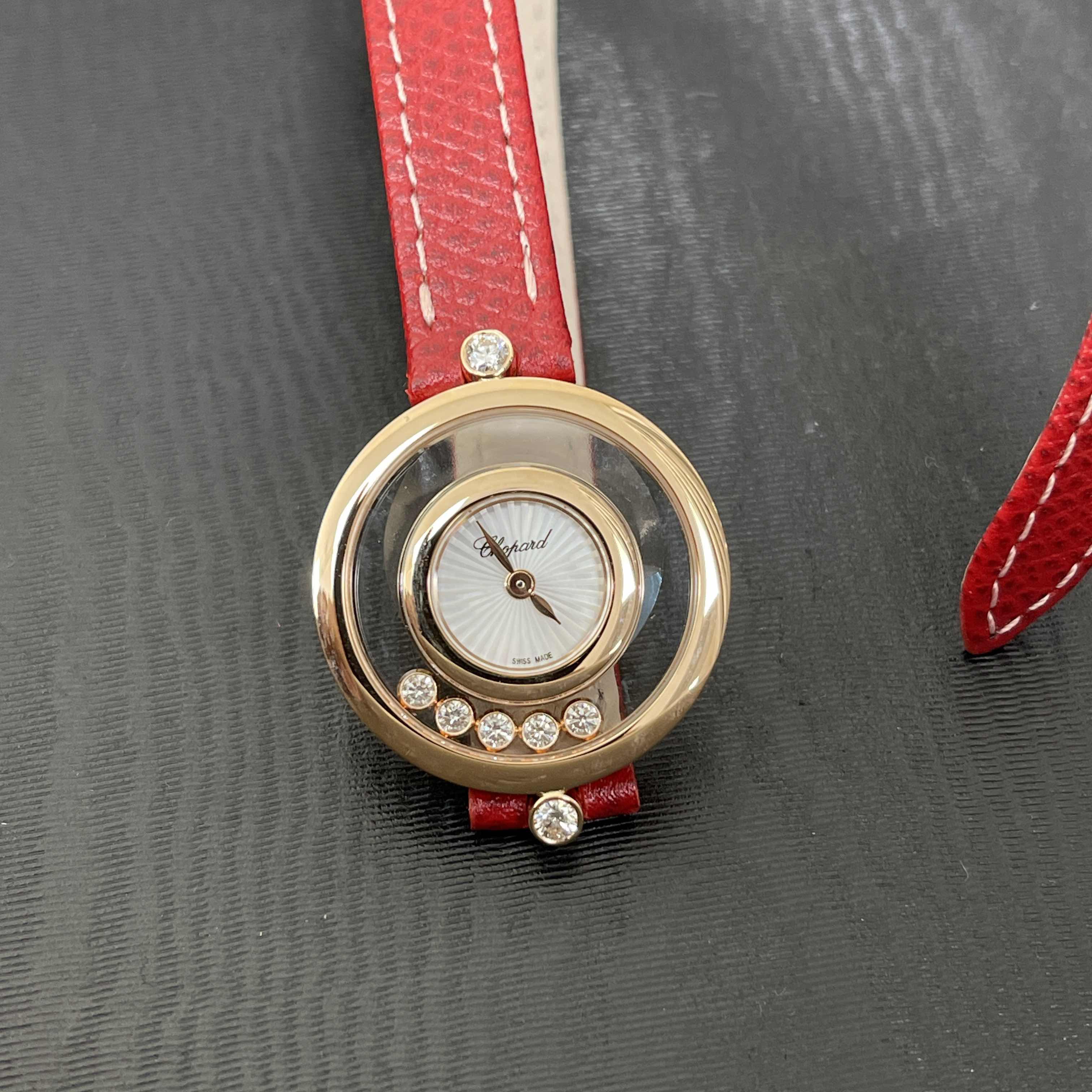 Chopard 209415-5001 HAPPY DIAMONDS Quartz 18kt Rose Gold