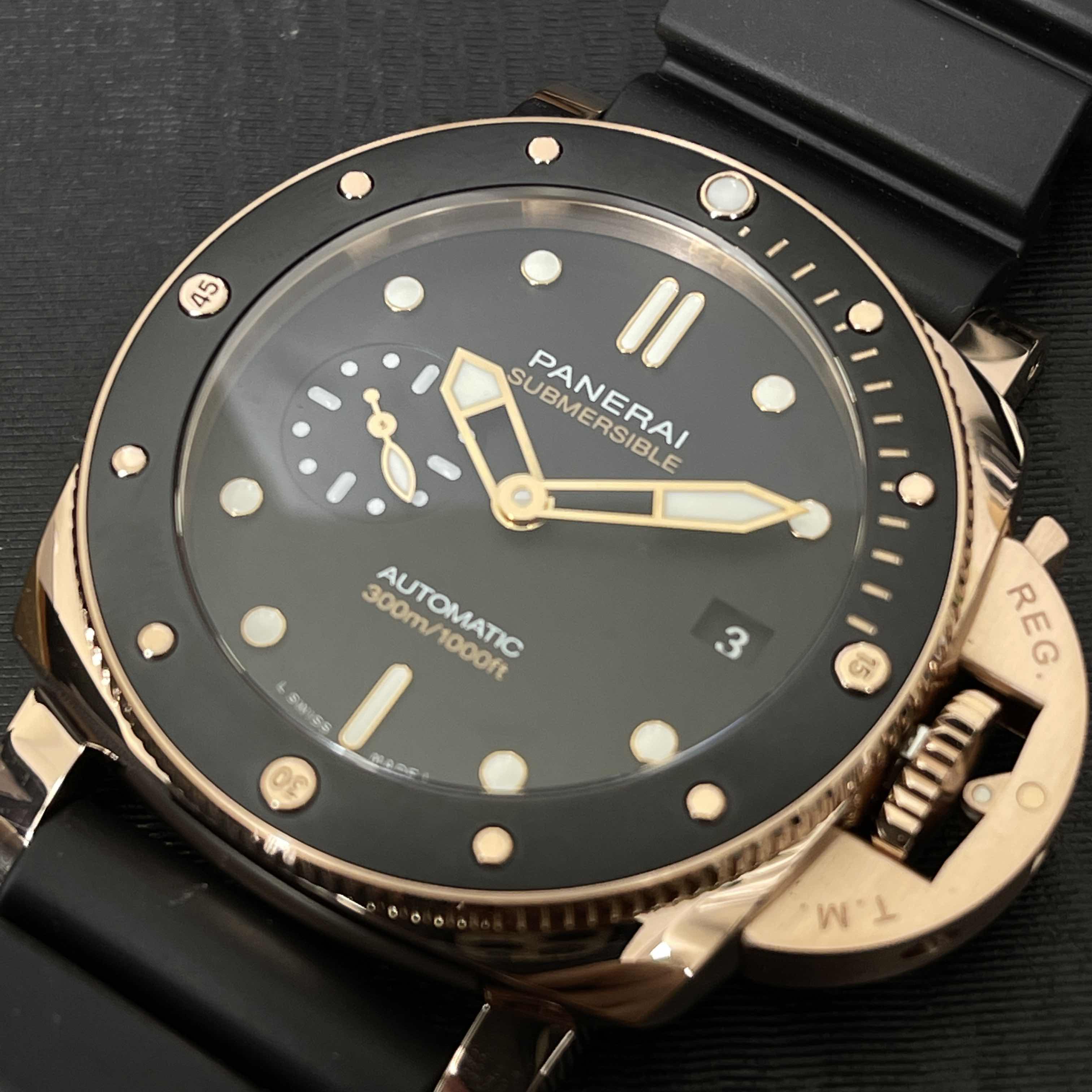 Panerai PAM01164 DIVERS Automatic 18kt Rose Gold & Ceramic