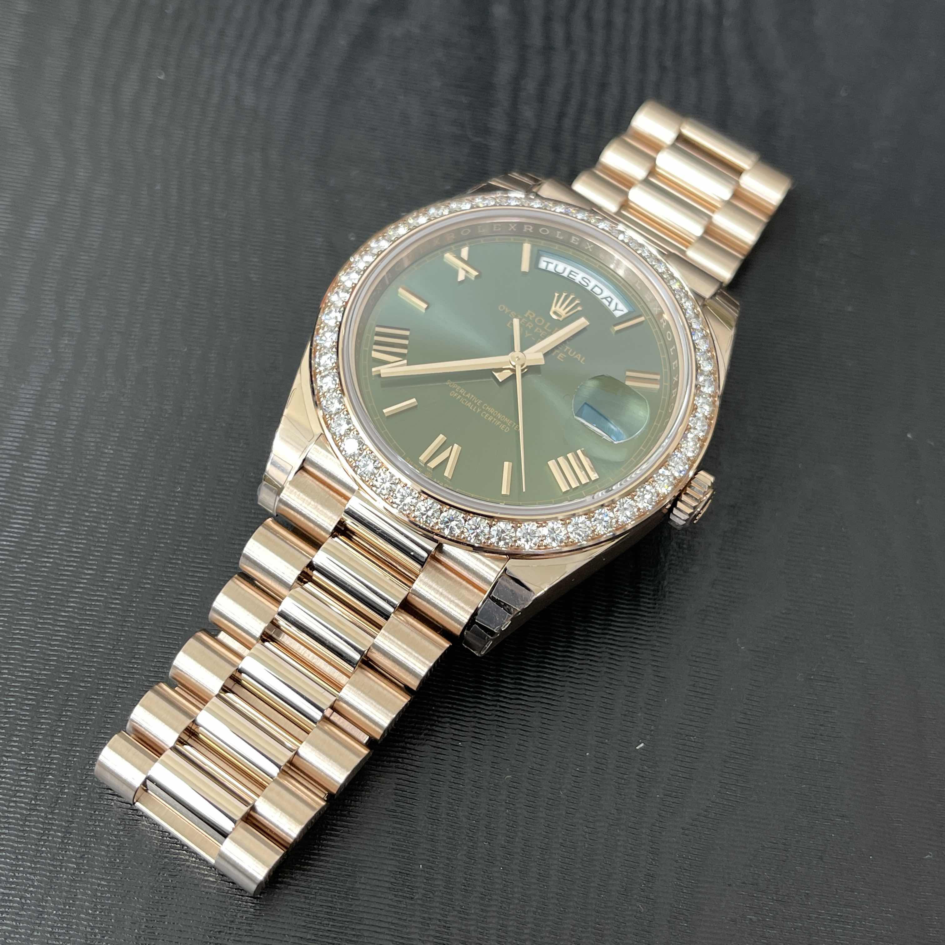 Rolex 228345RBR-0011 DAY-DATE Automatic 18kt Rose Gold & Diamonds