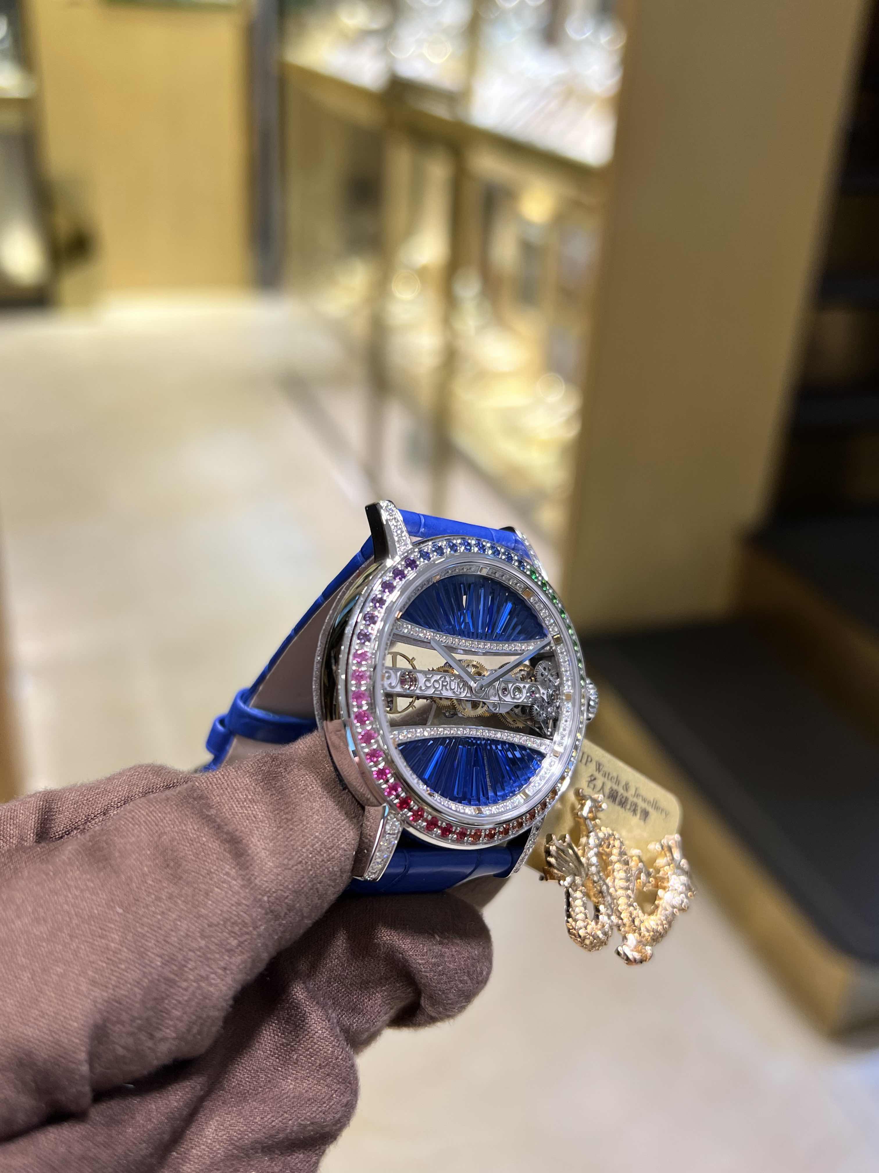 Corum 113.001.69/0F03 BD91G GOLDEN BRIDGE Manual Wind 18kt White Gold & Diamond