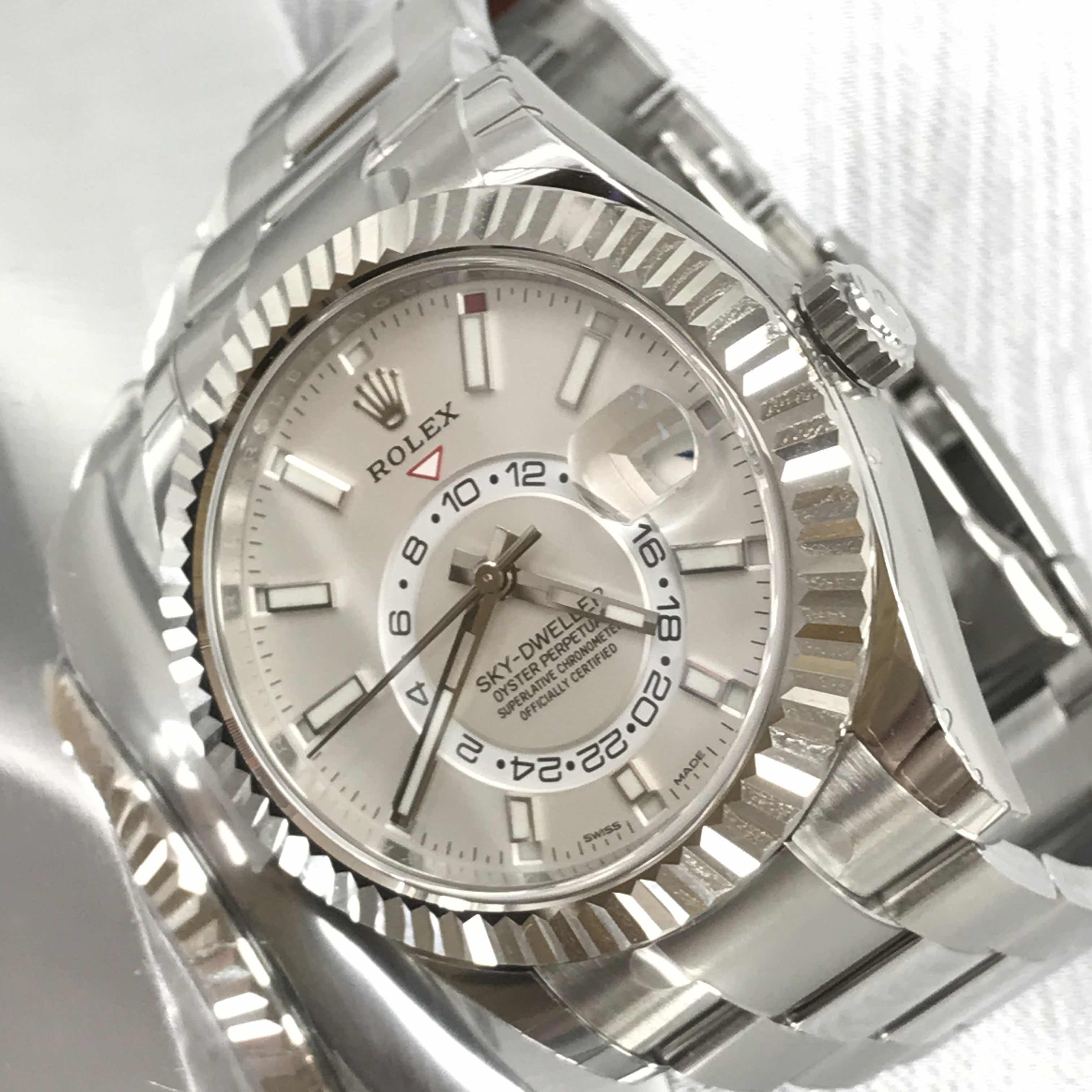 Rolex 326934-0001 SKY-DWELLER Automatic 18kt White Gold & Steel