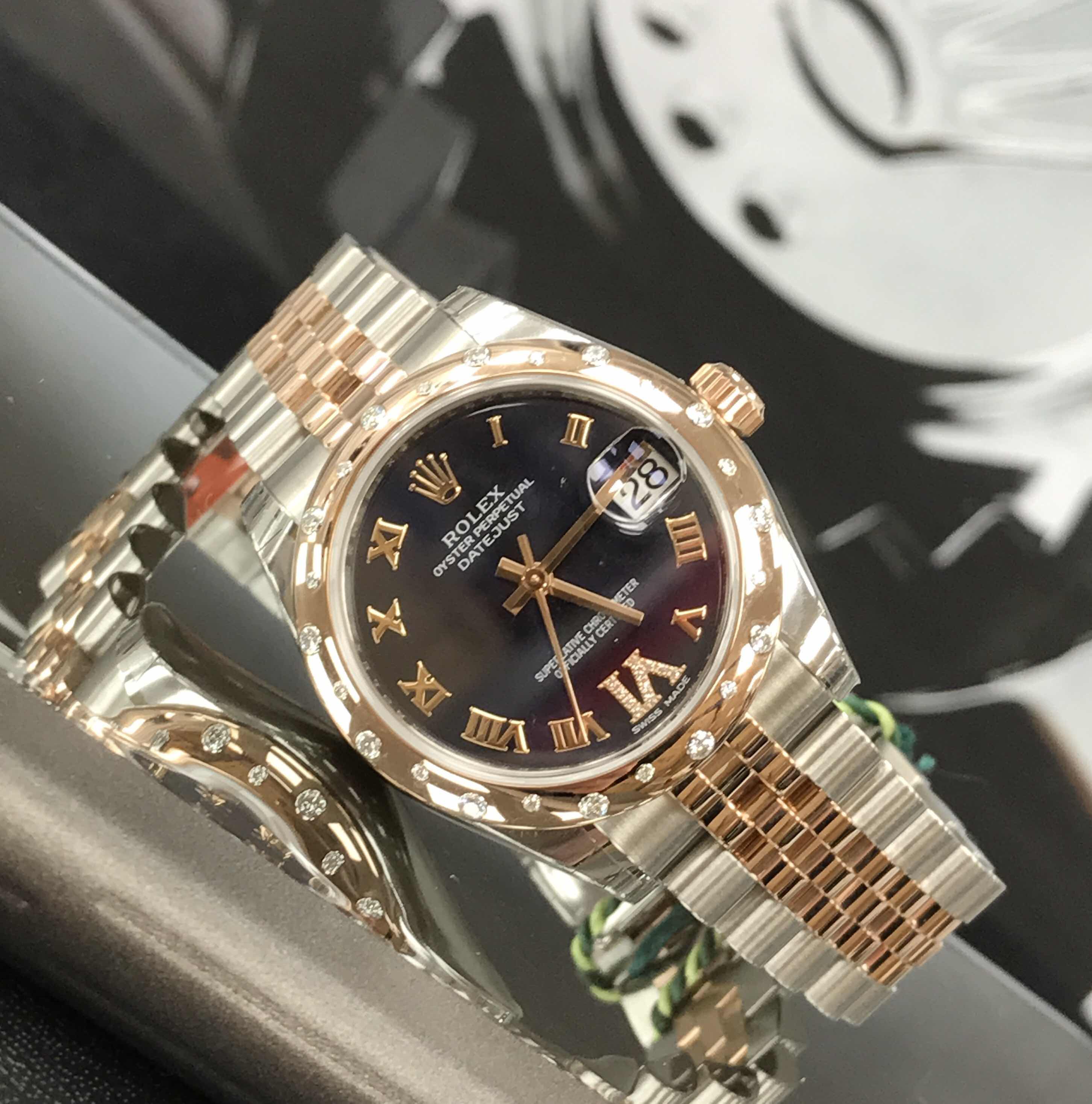 Rolex 178341PURVIDIA_J LADY DATEJUST Automatic 18kt Rose Magic & Diamond