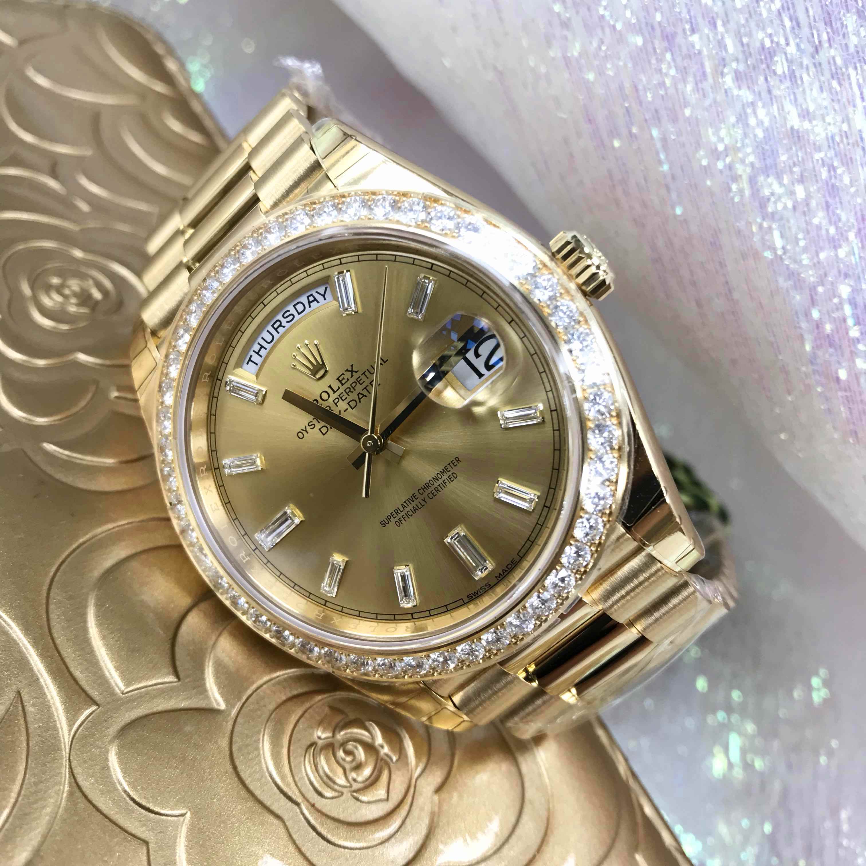 Rolex 228348RBR-0002 DAY-DATE Automatic 18kt Gold & Diamond