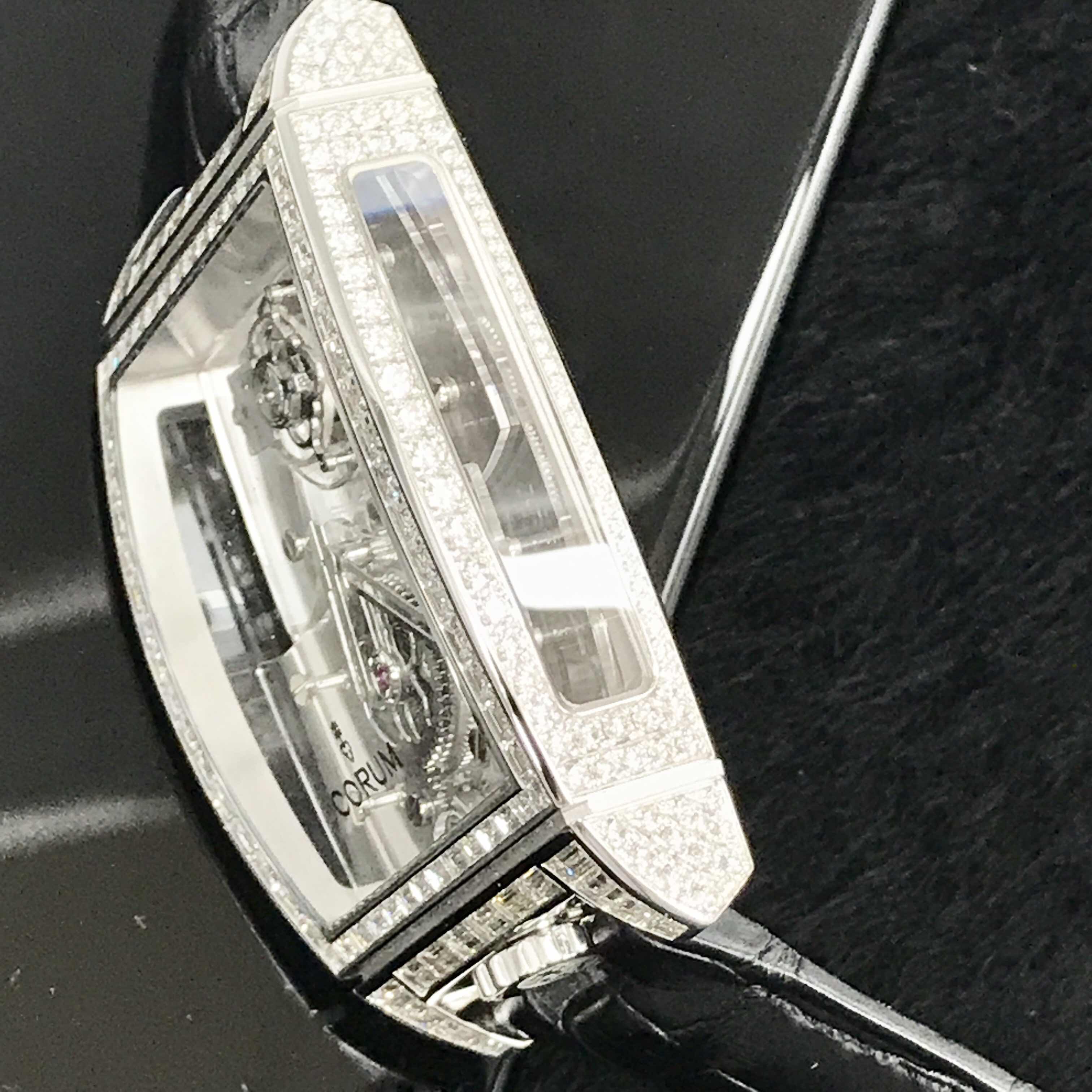 Corum 100.169.69-0F01 0000 BRIDGE Manual Wind 18kt White Gold & Diamond
