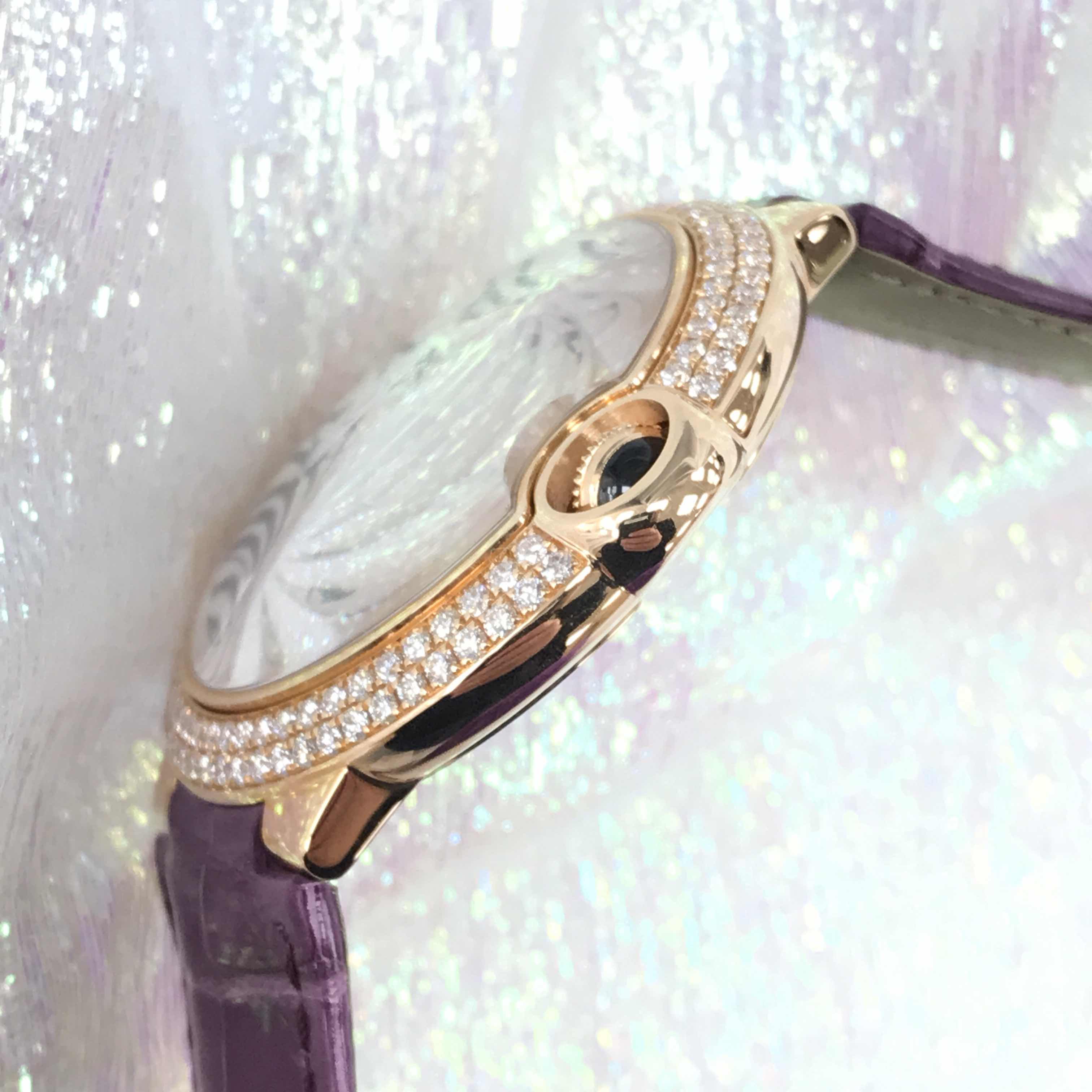 Cartier WE900851 BALLON BLEU Automatic 18kt Rose Gold & Diamonds