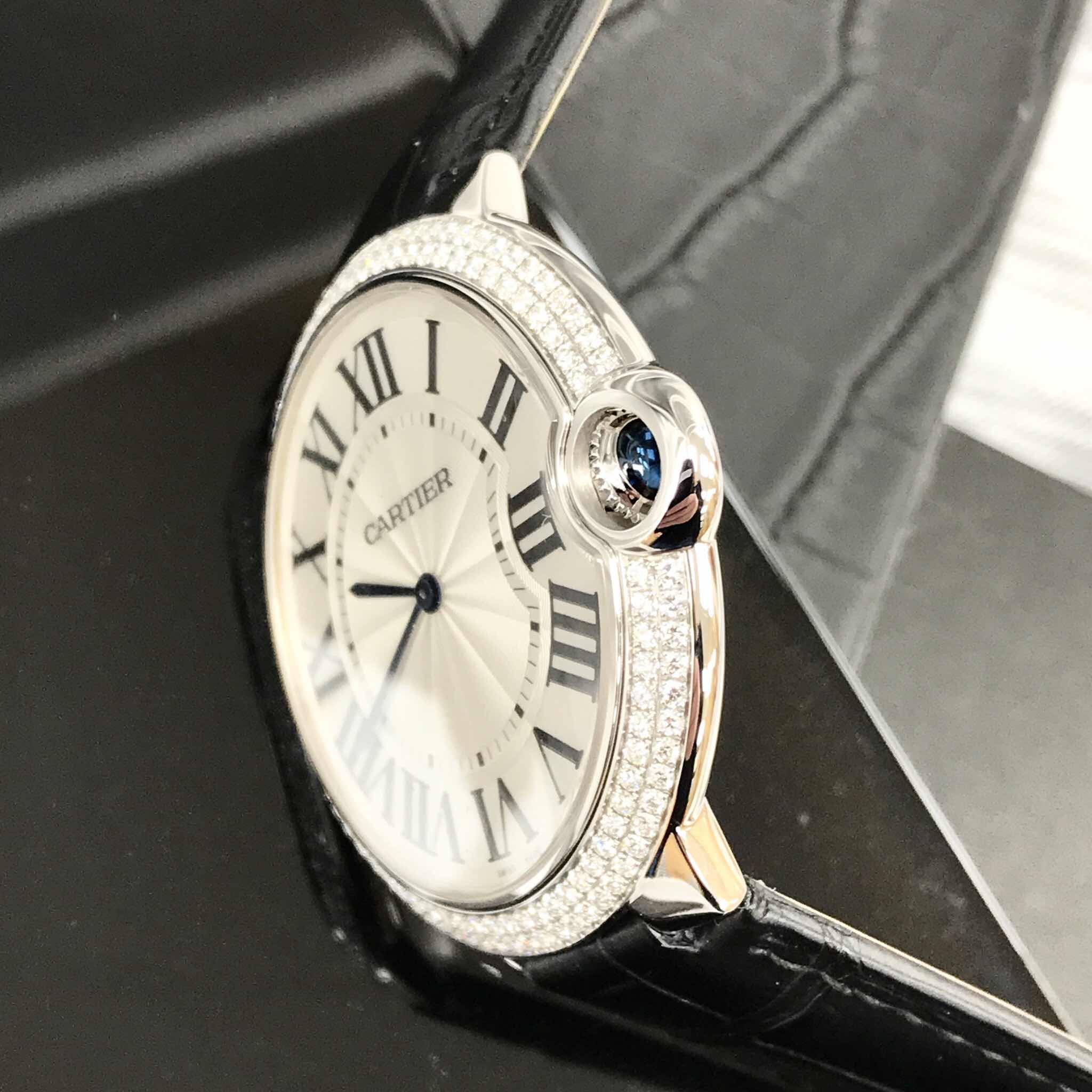 Cartier WE902056 BALLON BLEU Manual Wind 18kt White Gold & Diamond