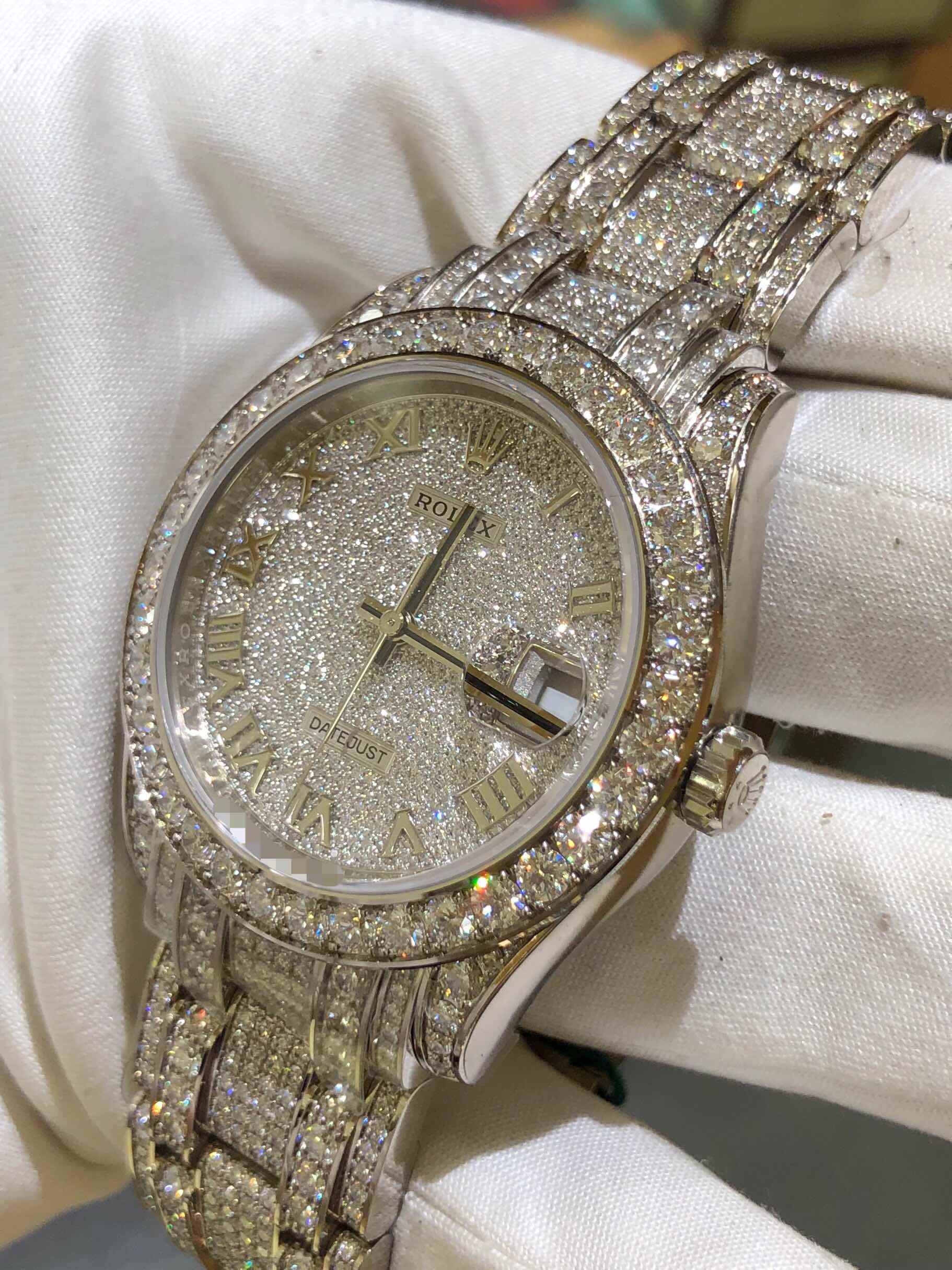 Rolex 86409RBR-SVRN DATEJUST Automatic 18kt White Gold & Diamond