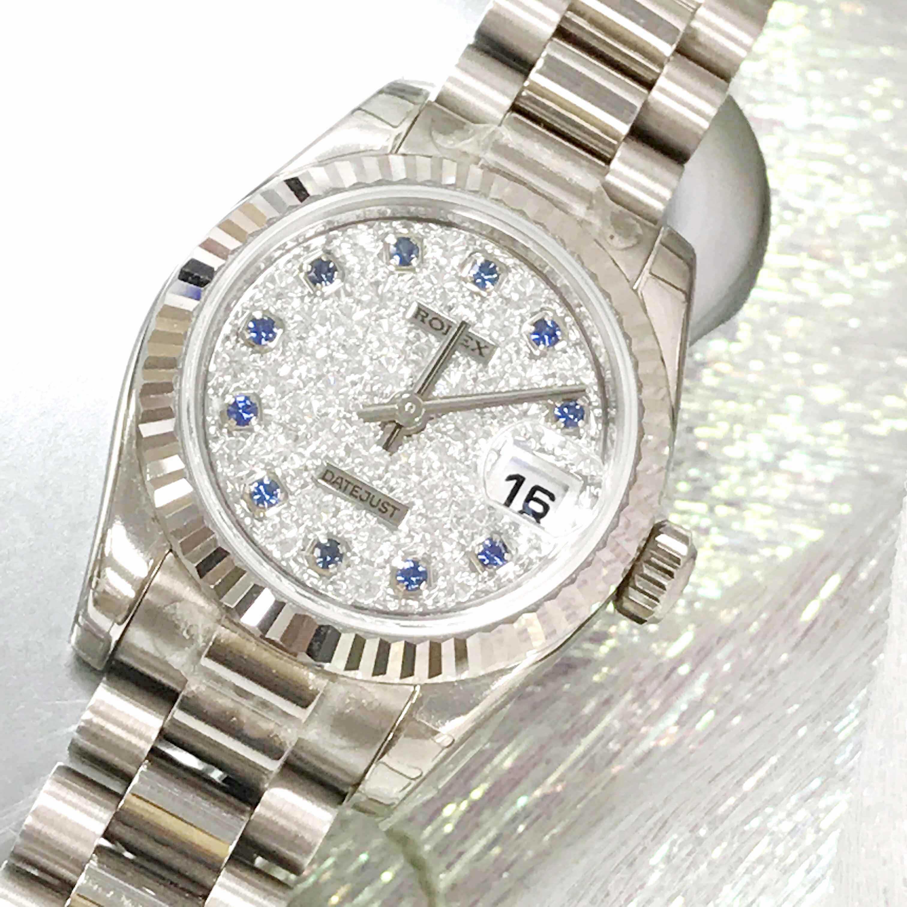 Rolex 179179 DIAPAVED 12BLDIA LADY DATEJUST Automatic 18kt White Gold