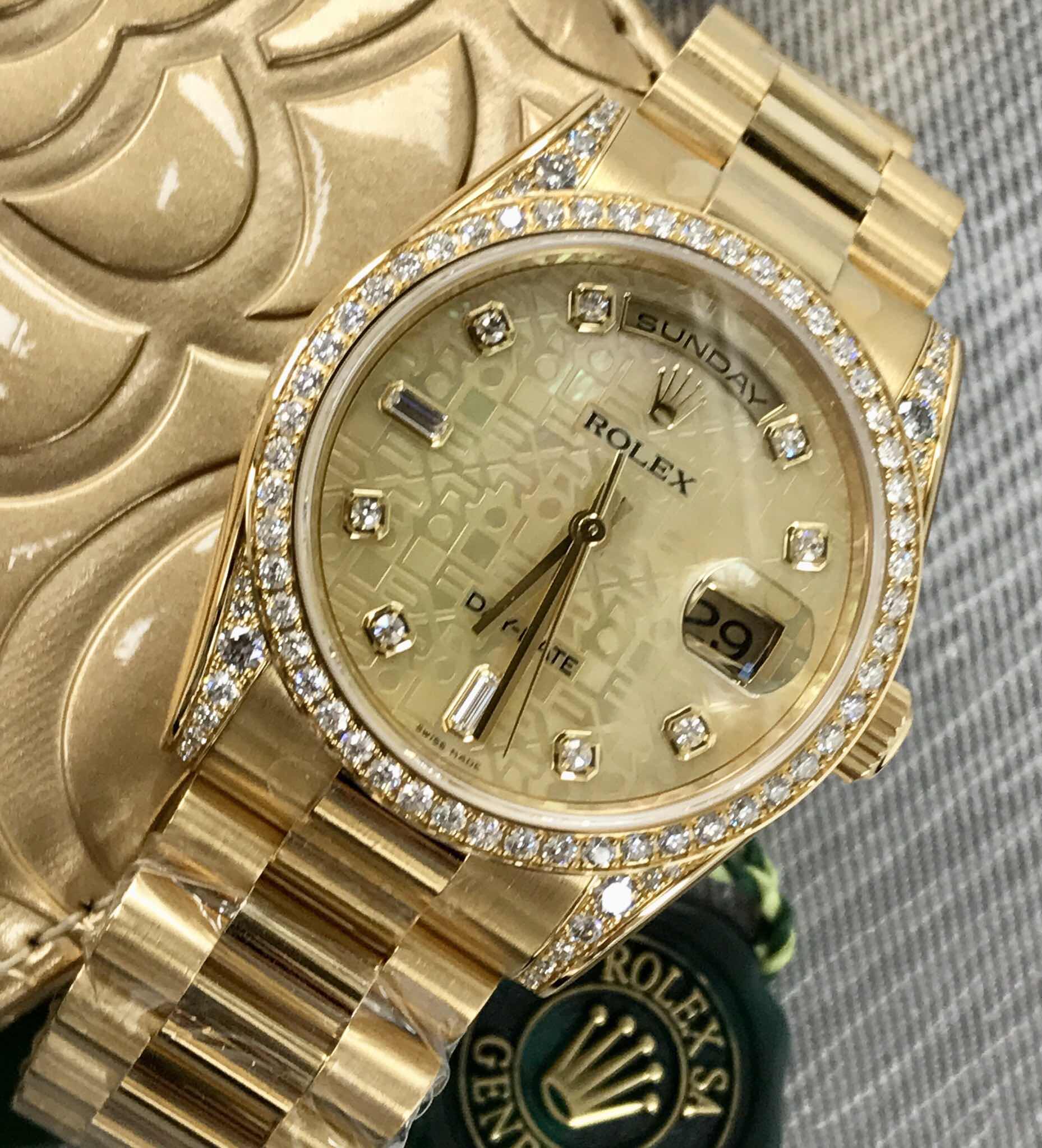 Rolex 118388A DAY-DATE Automatic 18kt Gold & Diamond
