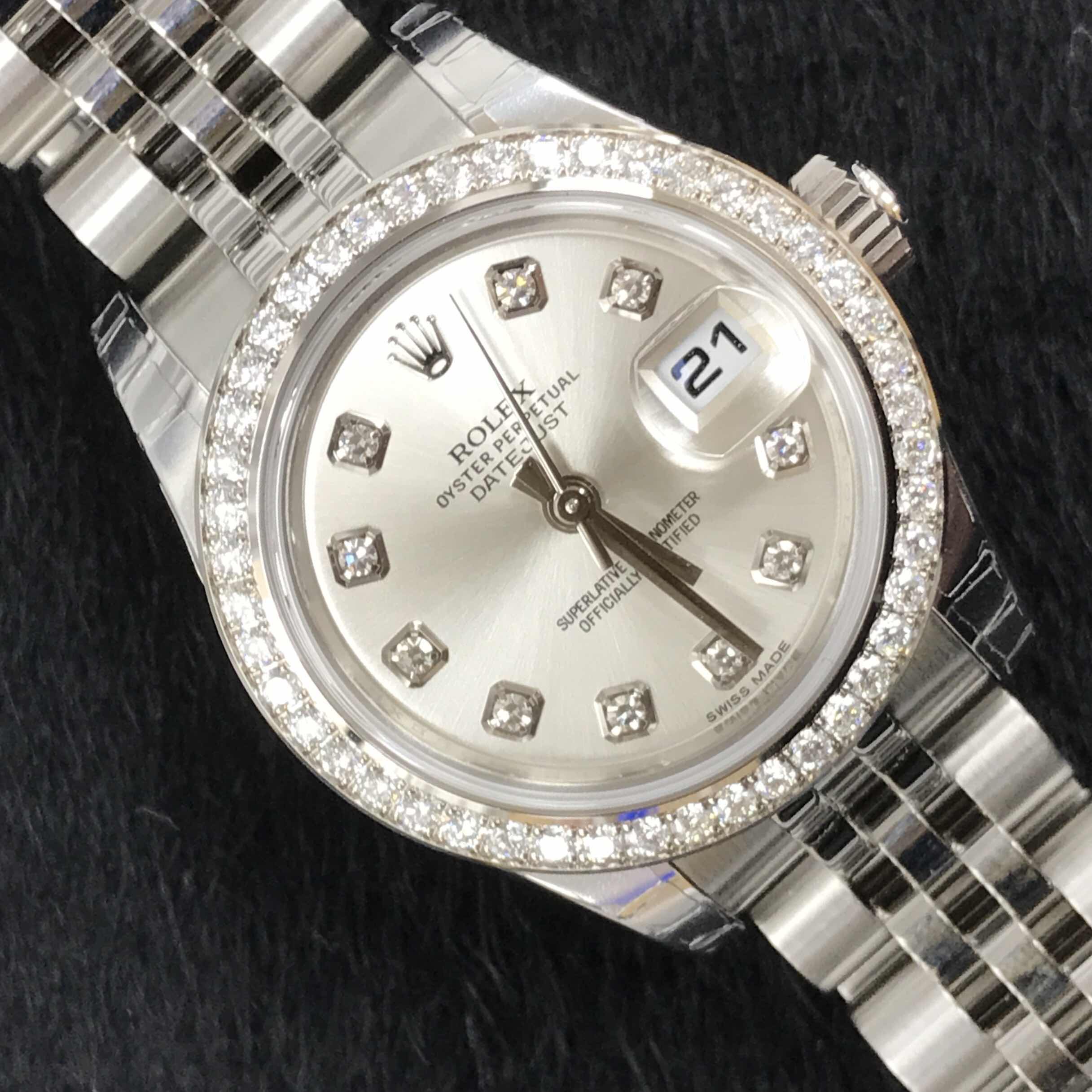 Rolex 179384GSV LADY DATEJUST Automatic 18kt White Gold & Diamond & Steel