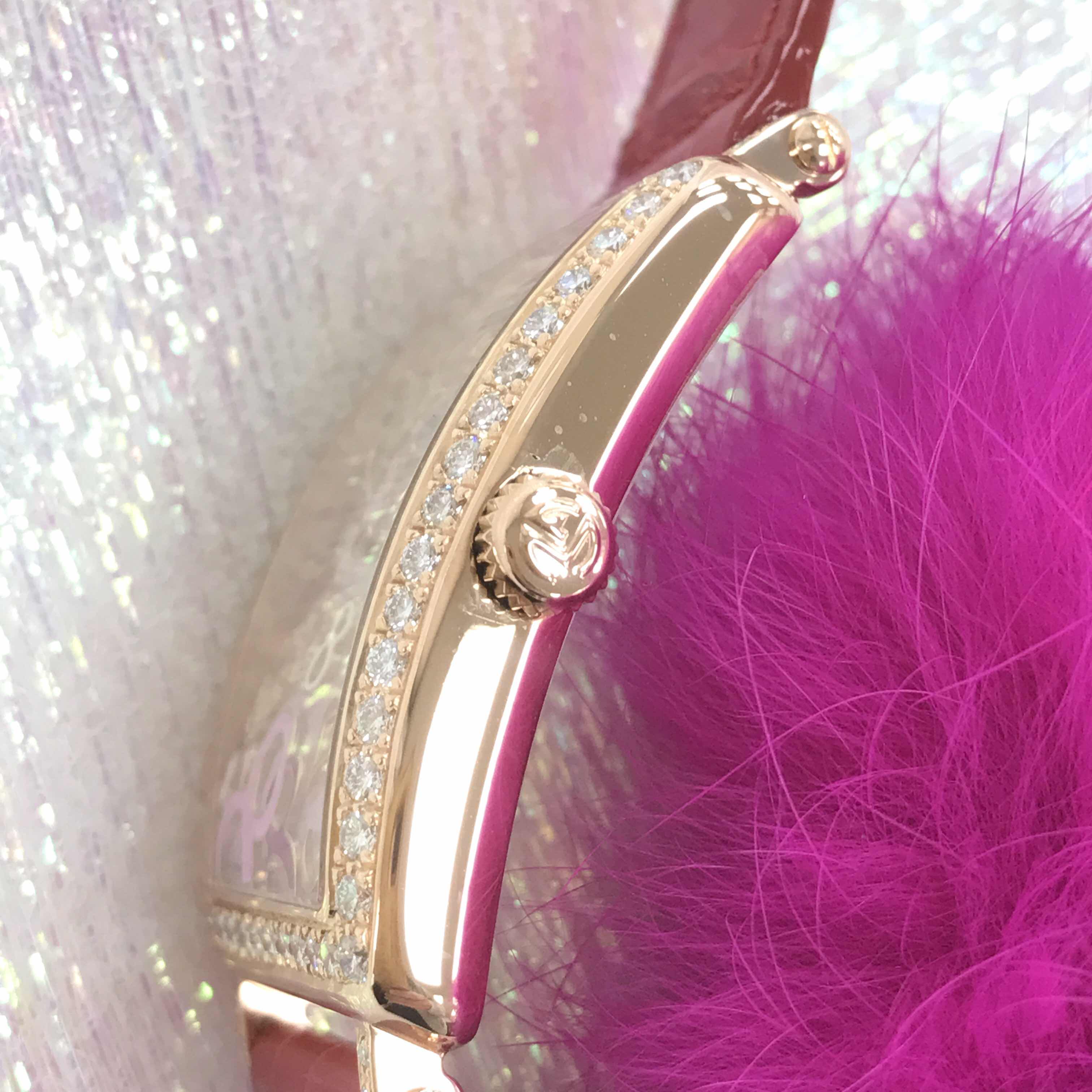Franck Muller 952 QZ REL 8CD MOP RS D 1R(5N) LONG ISLAND Quartz 18kt Rose Gold & Diamonds