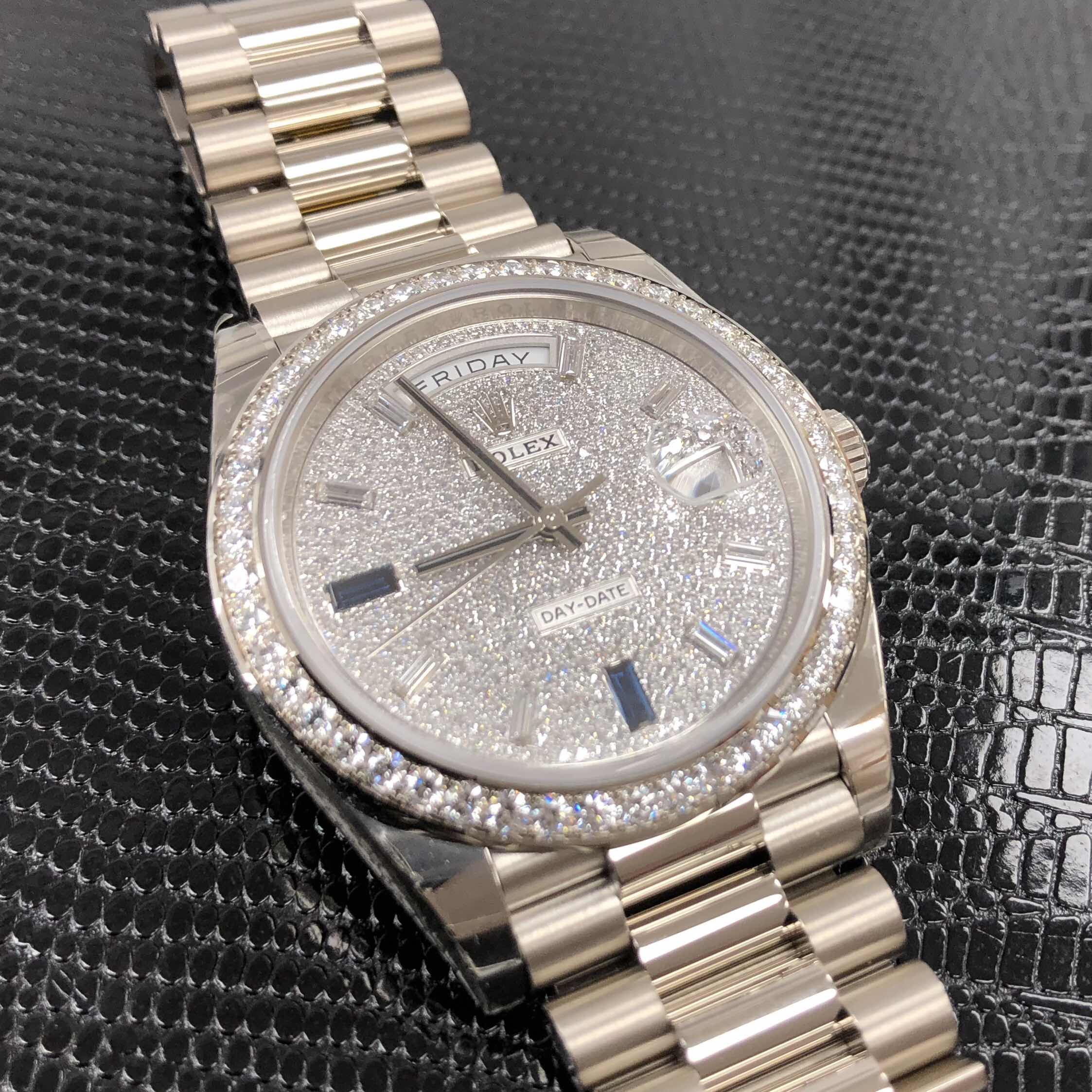 Rolex 228349RBR-0036 DAY-DATE Automatic 18kt White Gold & Diamond