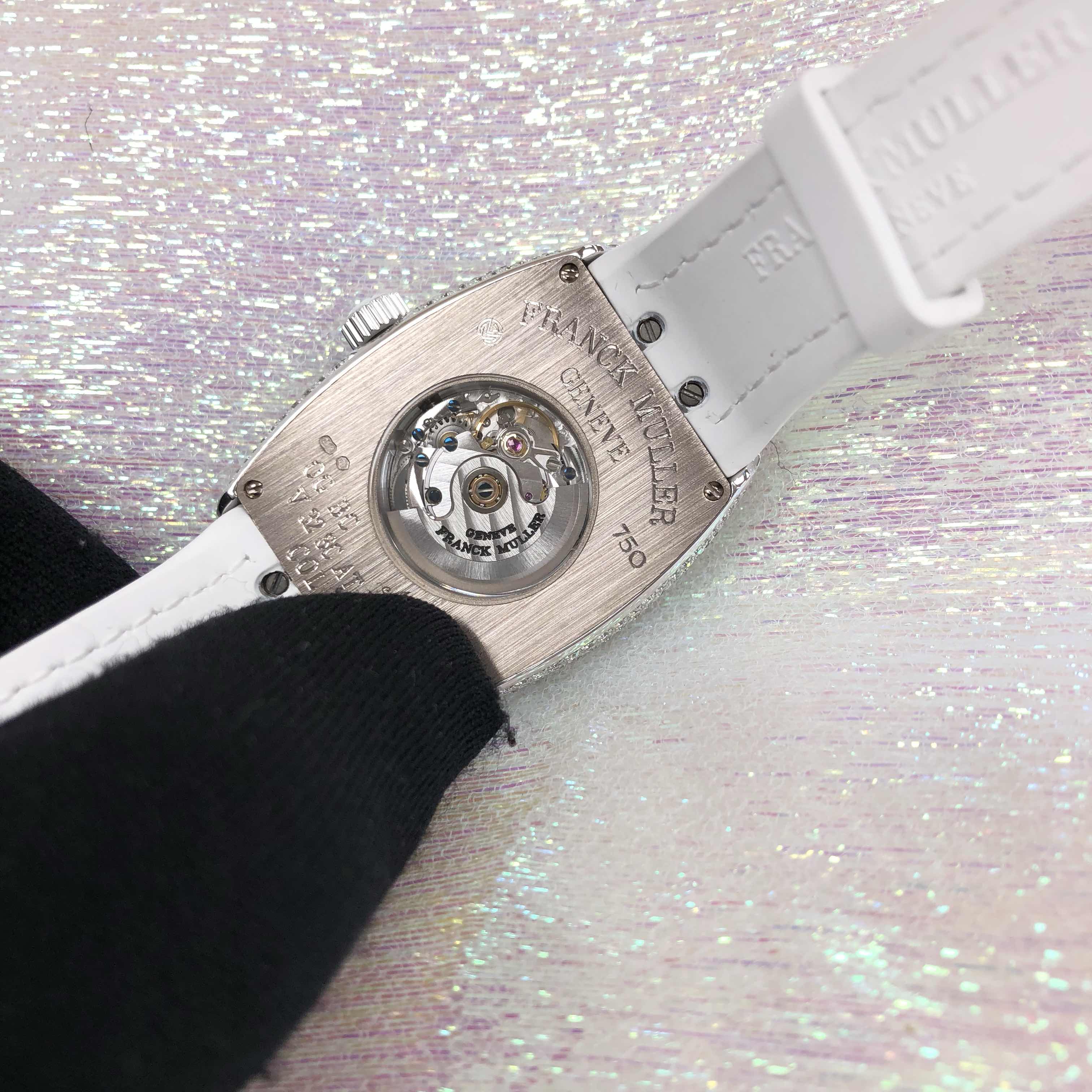 Franck Muller V 32 SC AT FO COL DRM D CD (OG.BC) VANGUARD Automatic 18kt White Gold & Diamond
