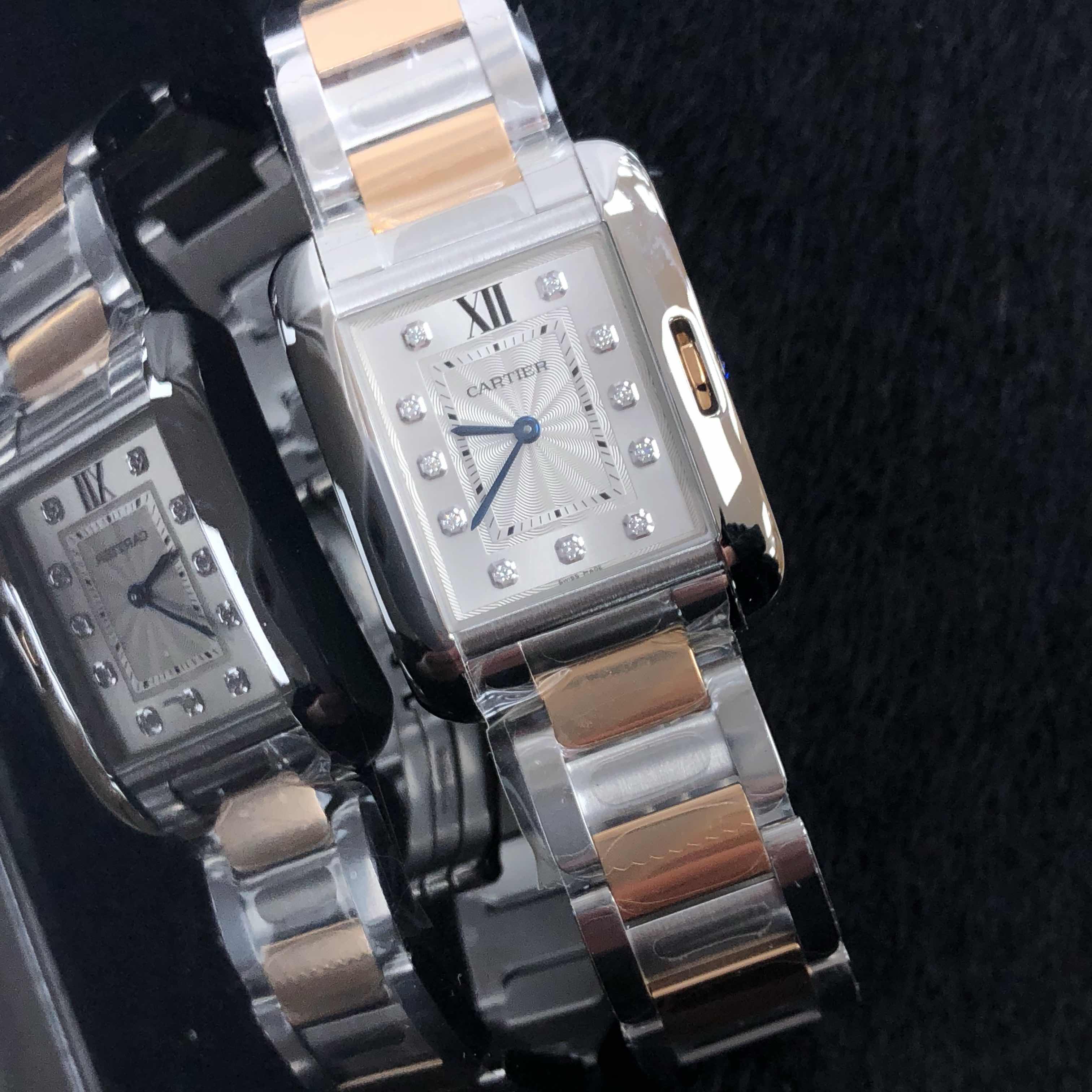 Cartier WT100032 TANK Quartz Stainless Steel
