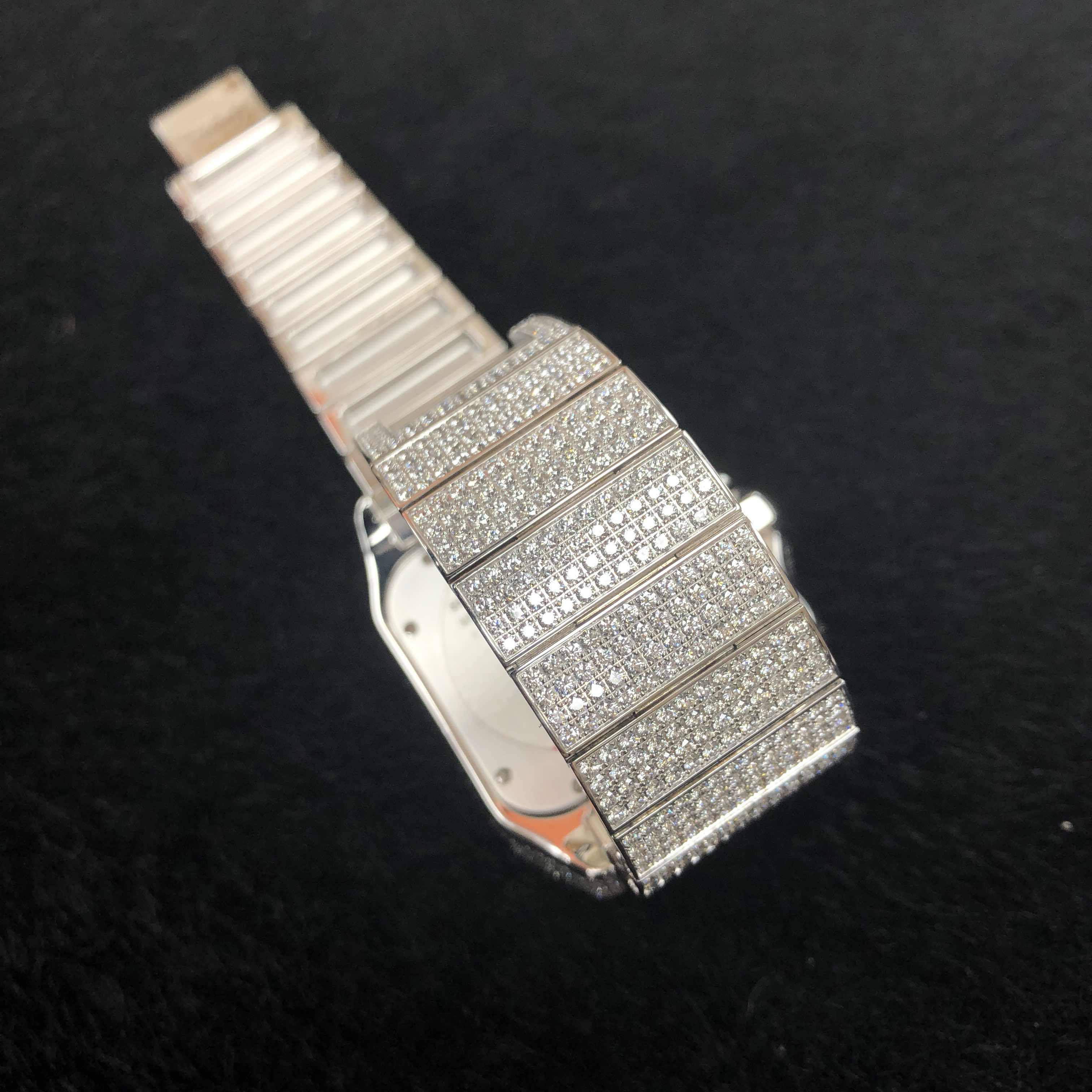 Cartier W20073X8-100XL SANTOS Automatic 18kt White Gold & Diamond