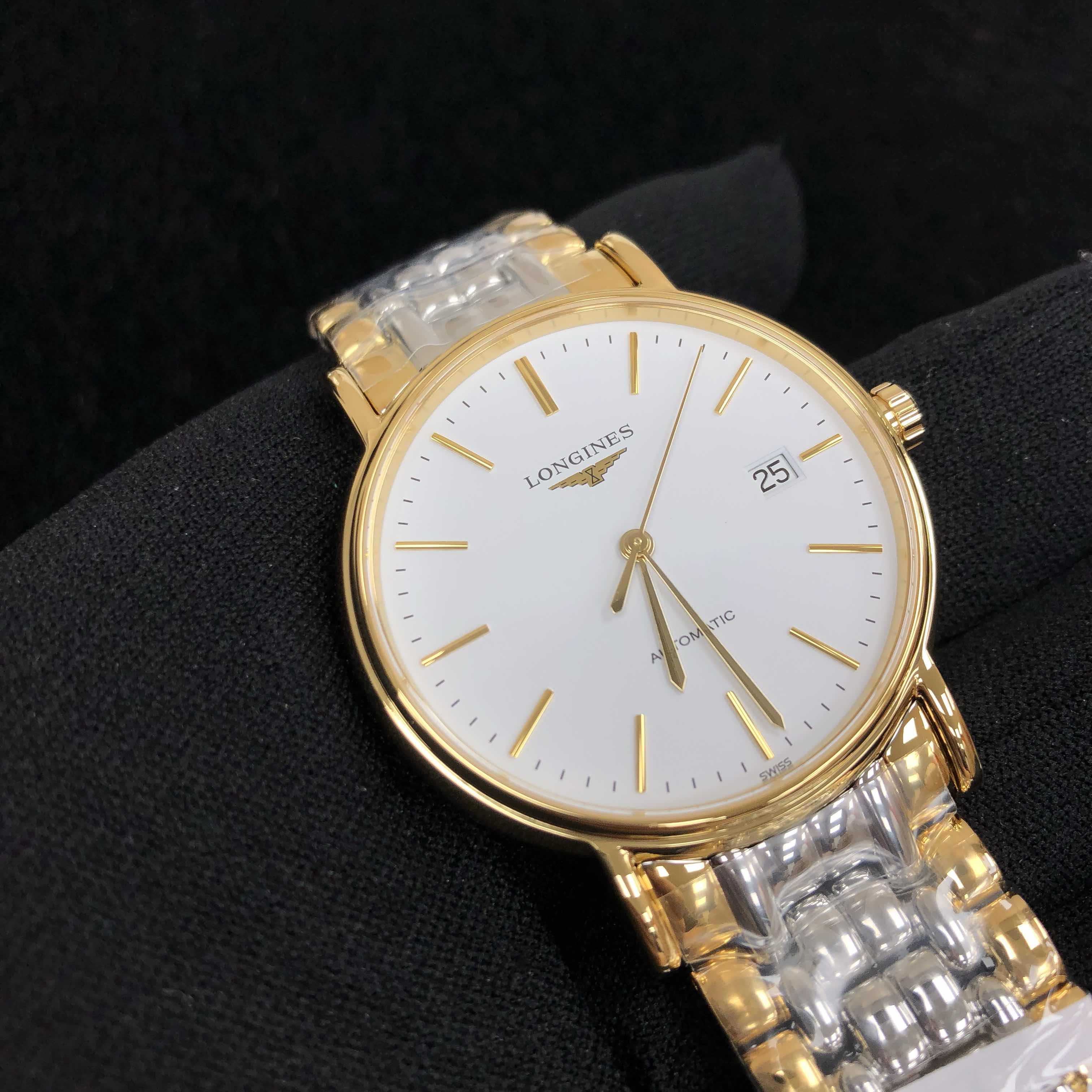 Longines L4.921.2.12.7 PRESENCE Automatic Gold-Plated & Stainless Steel