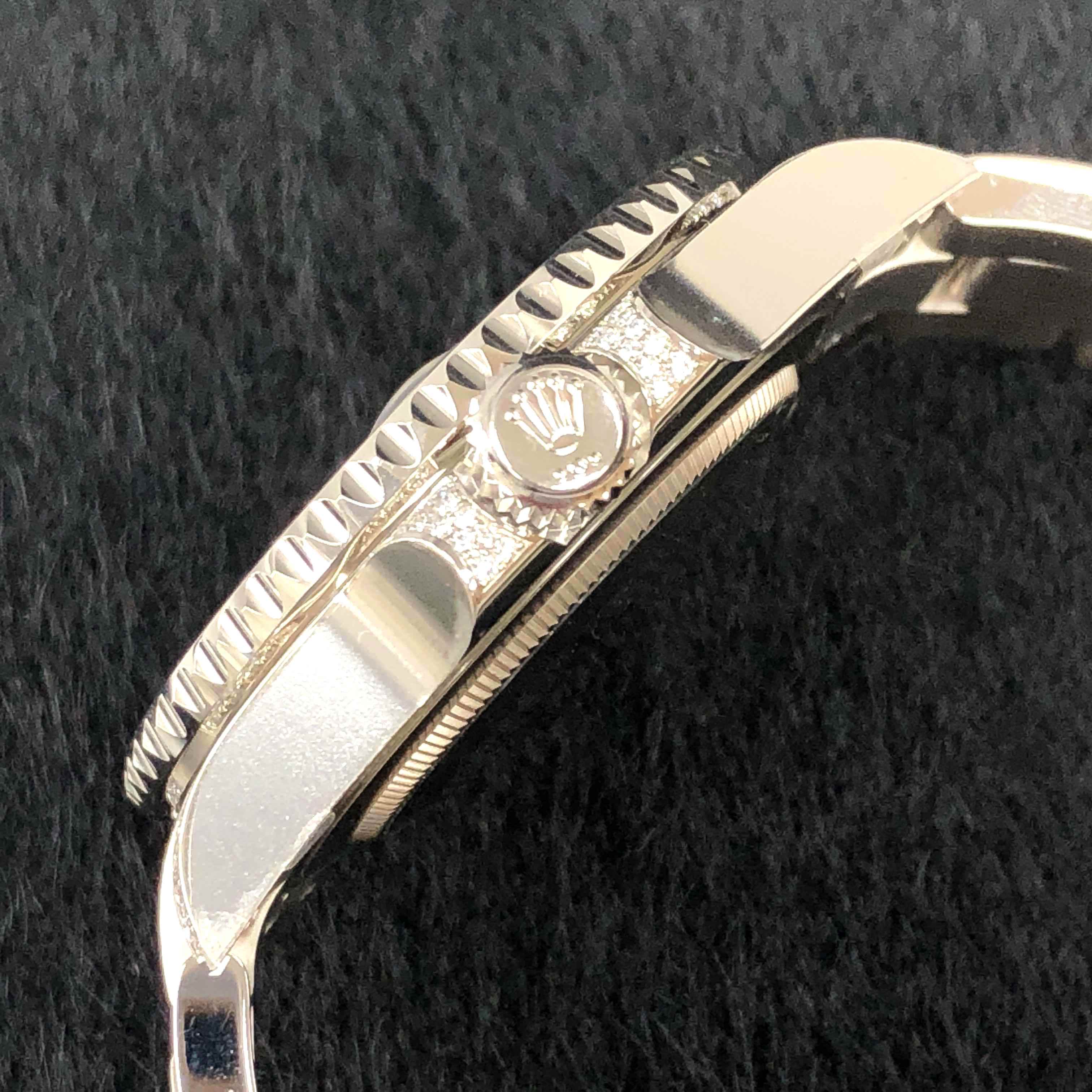 Rolex 116759SANR-BK GMT-MASTER II Automatic 18kt White Gold & Diamond