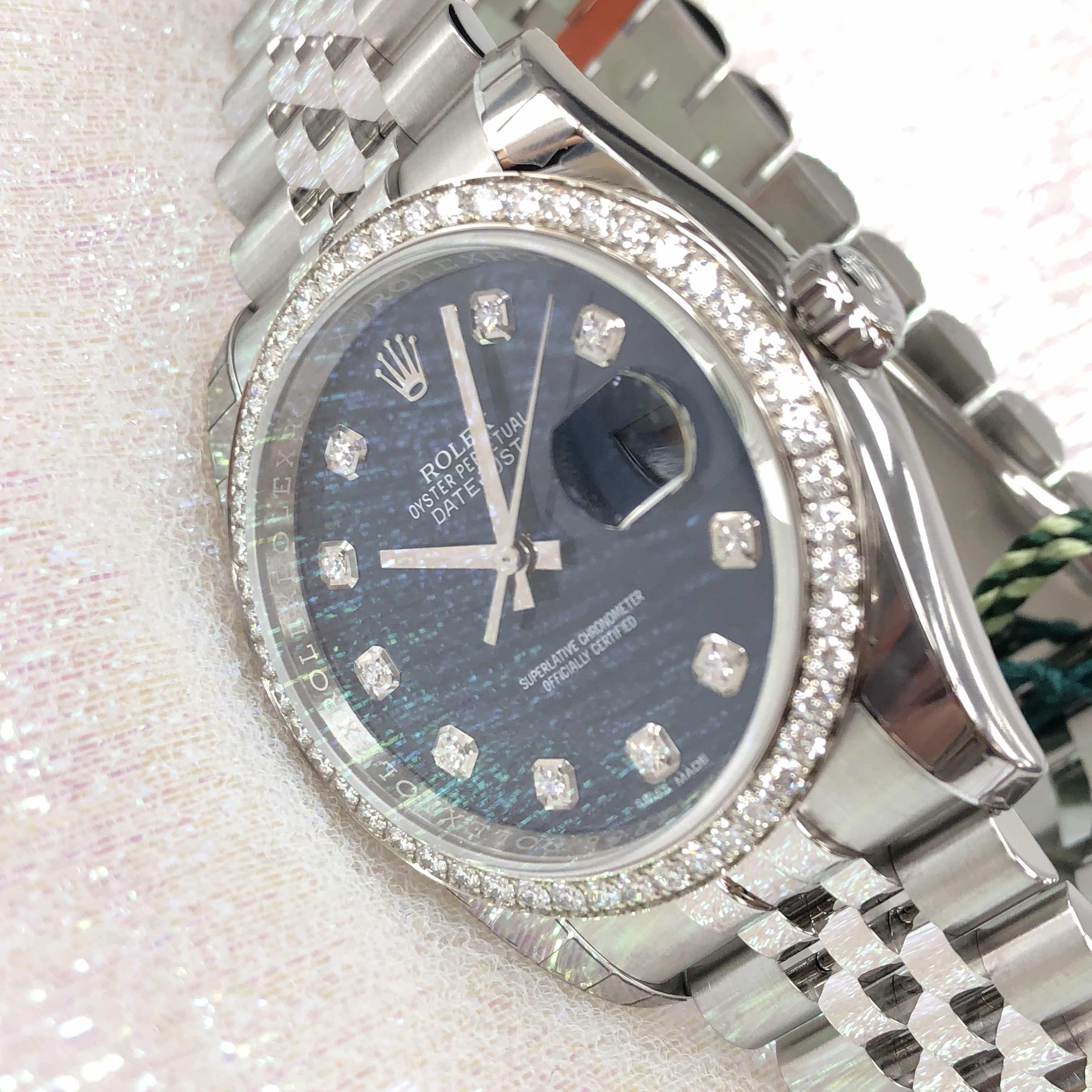 Rolex 116244G DATEJUST Automatic 18kt White Gold & Diamond & Steel