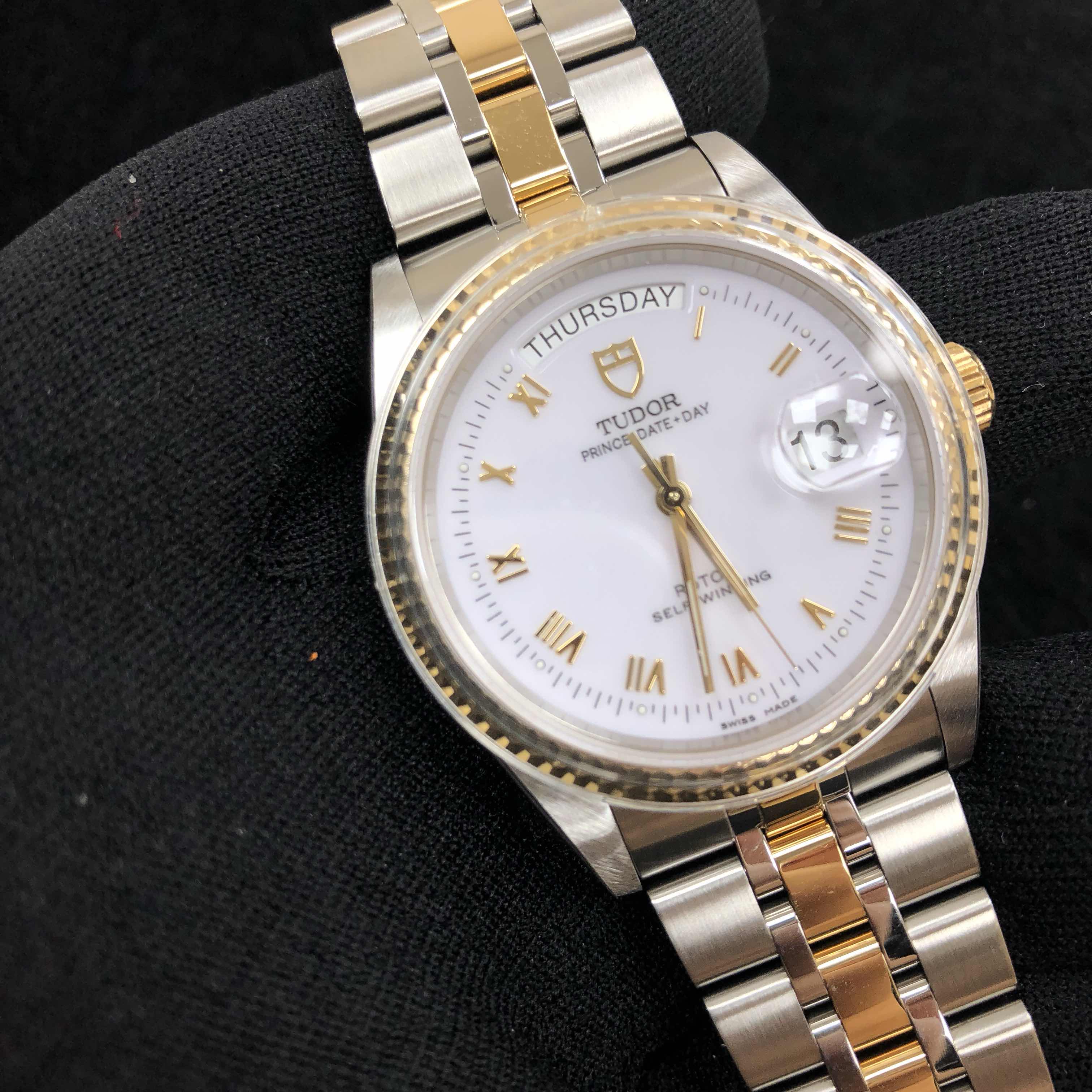 Tudor 76213-62483-WTRN PRICE DATE-DAY Automatic 18kt Gold & Steel