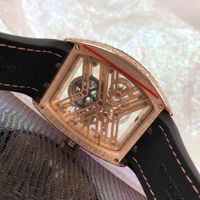 Franck Muller V 45 S6 SQT D (5N.NR) VANGUARD Automatic 18kt Rose Gold & Diamonds