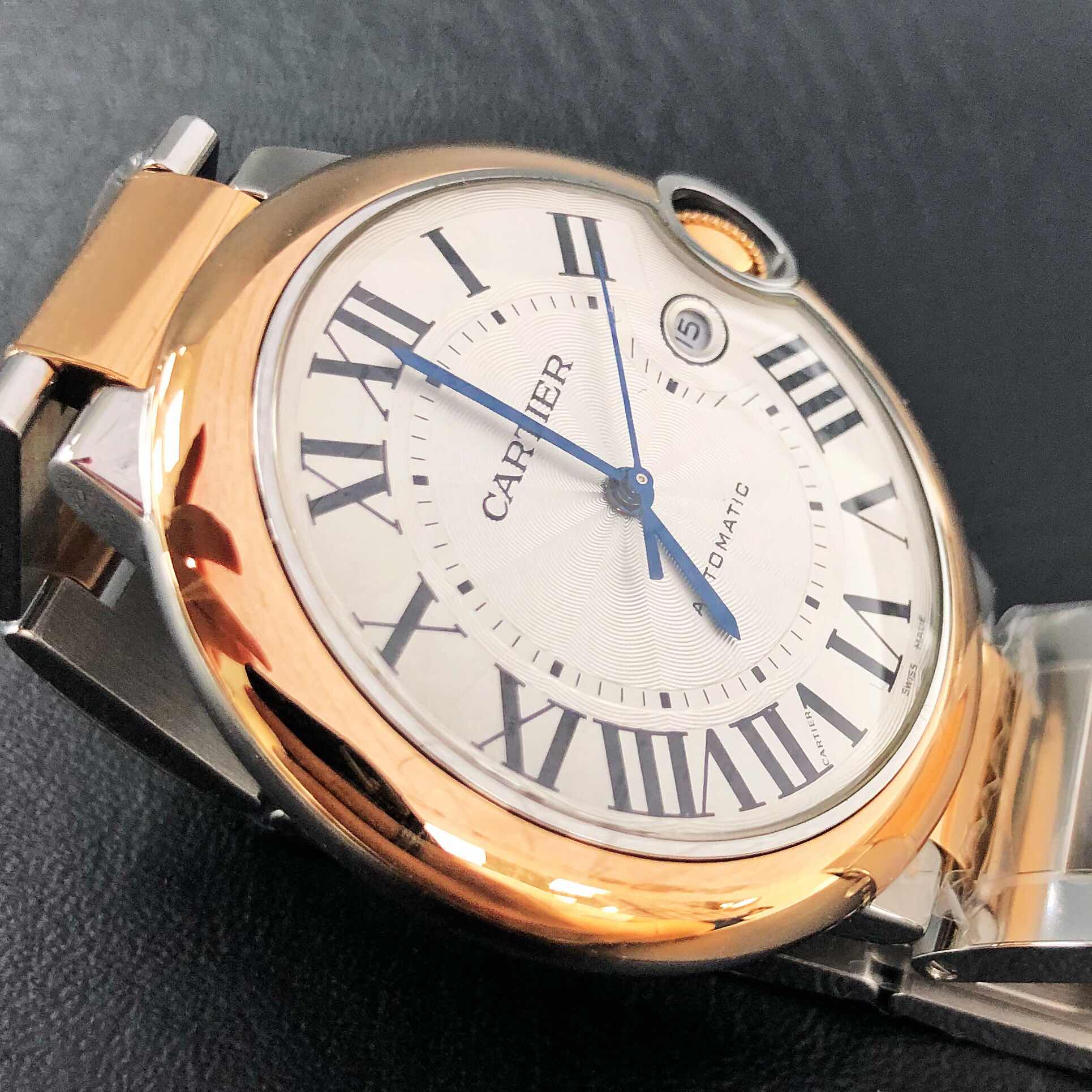 Cartier W2BB0004 BALLON BLEU Automatic 18kt Rose Gold & Steel