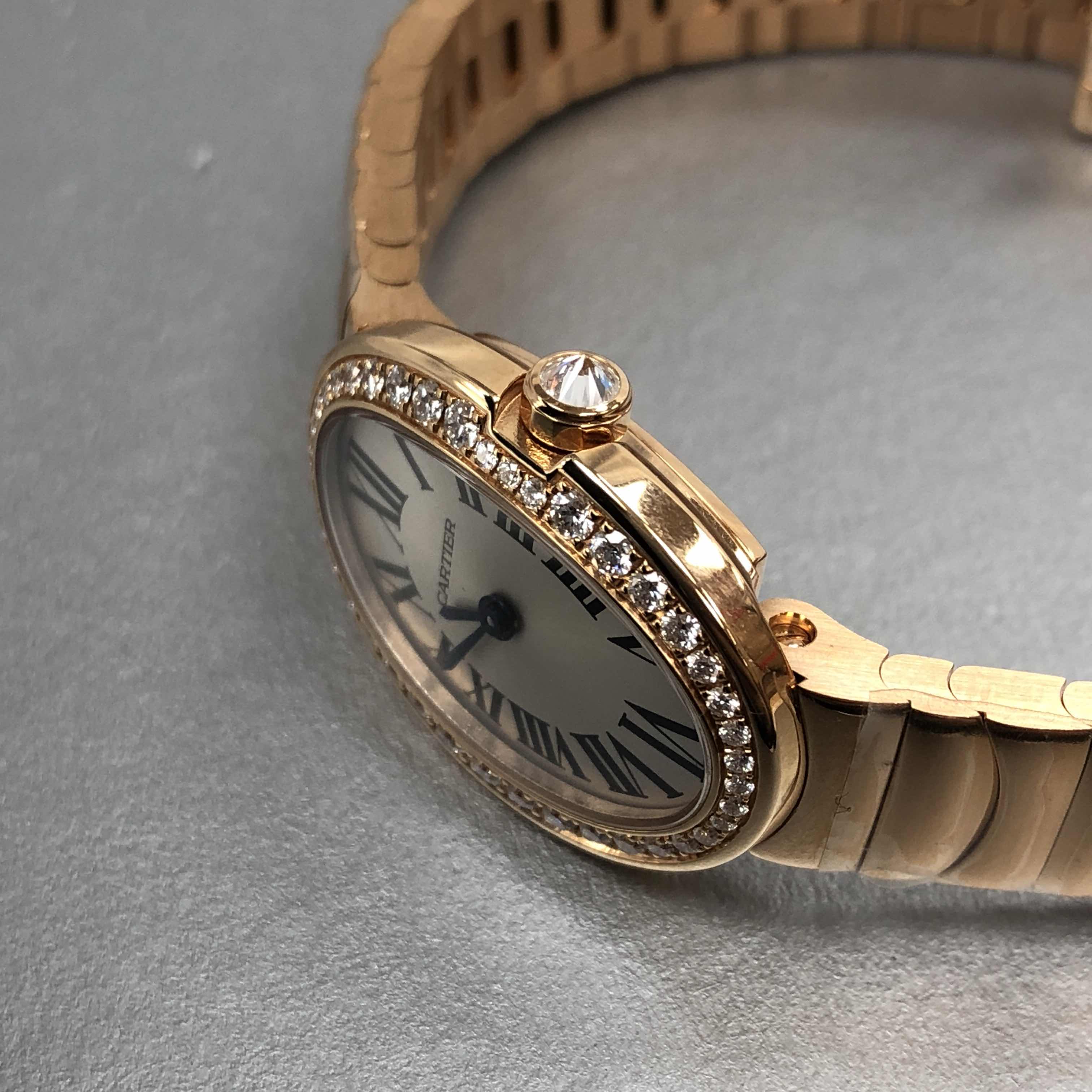 Cartier WB520026 BAIGNOIRE Quartz 18kt Rose Gold & Diamonds