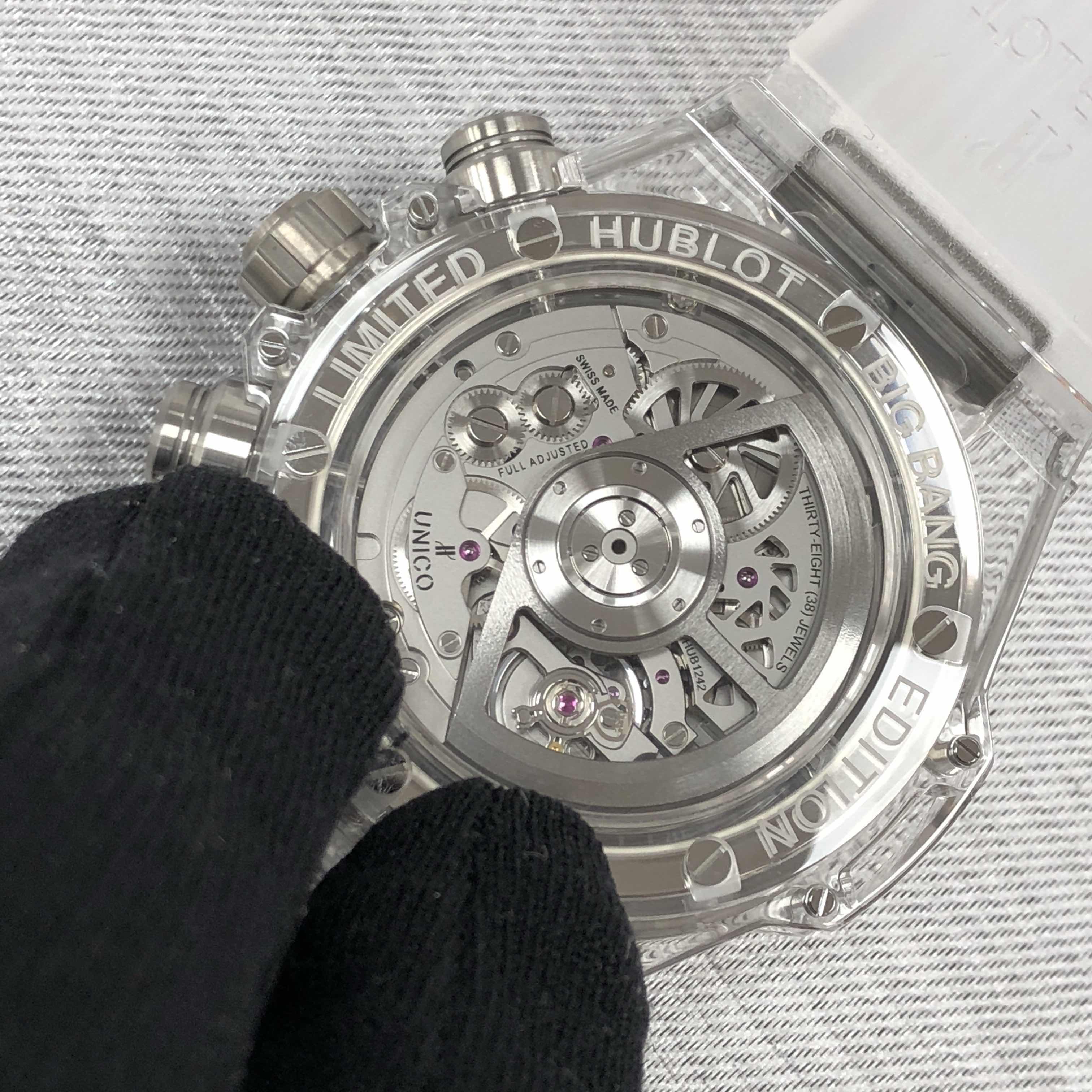 Hublot 411.JX.4803.RT.4098 BIG BANG Automatic 18kt White Gold & Sapphire