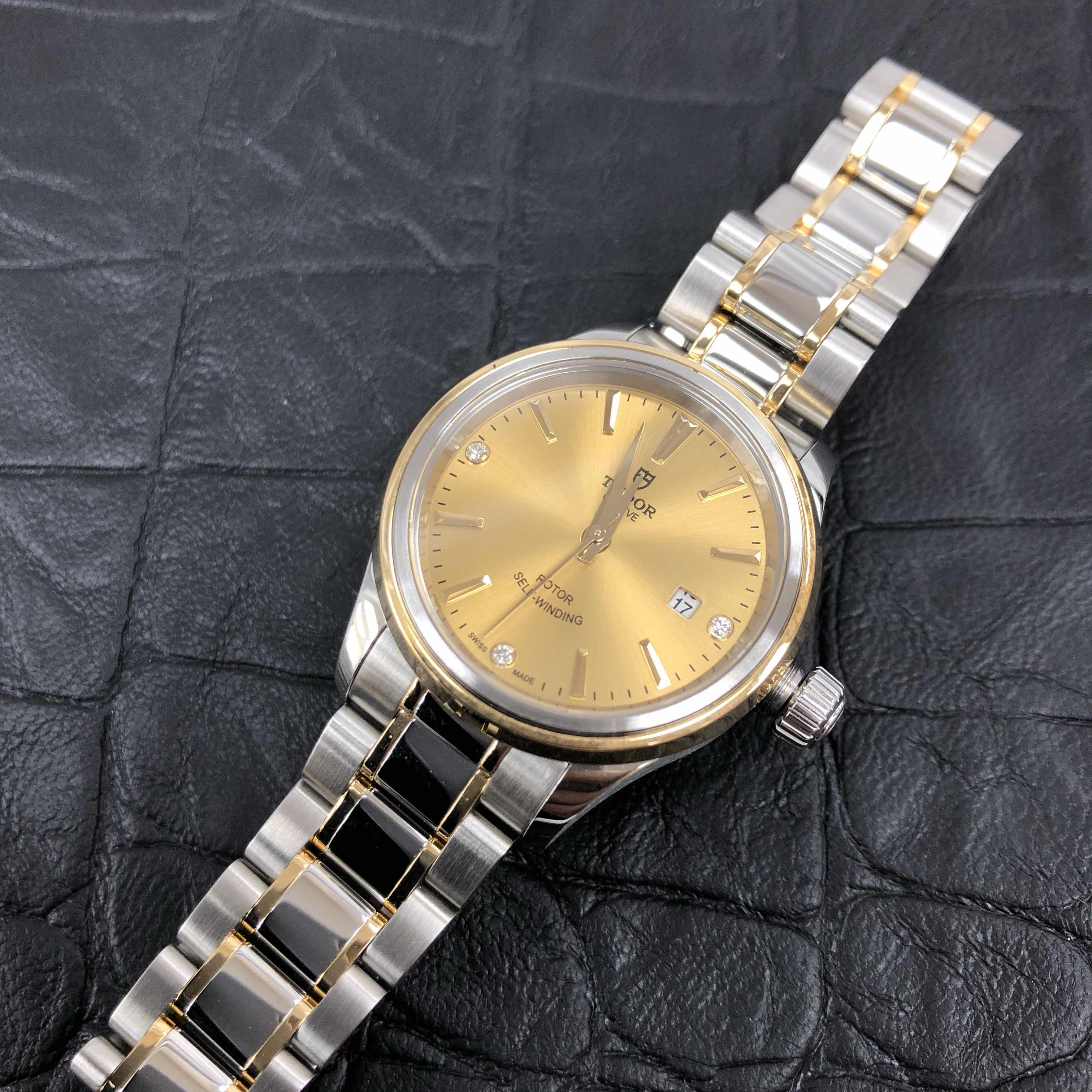Tudor 12103-65013-369DI-CH STYLE Automatic 18kt Gold & Steel